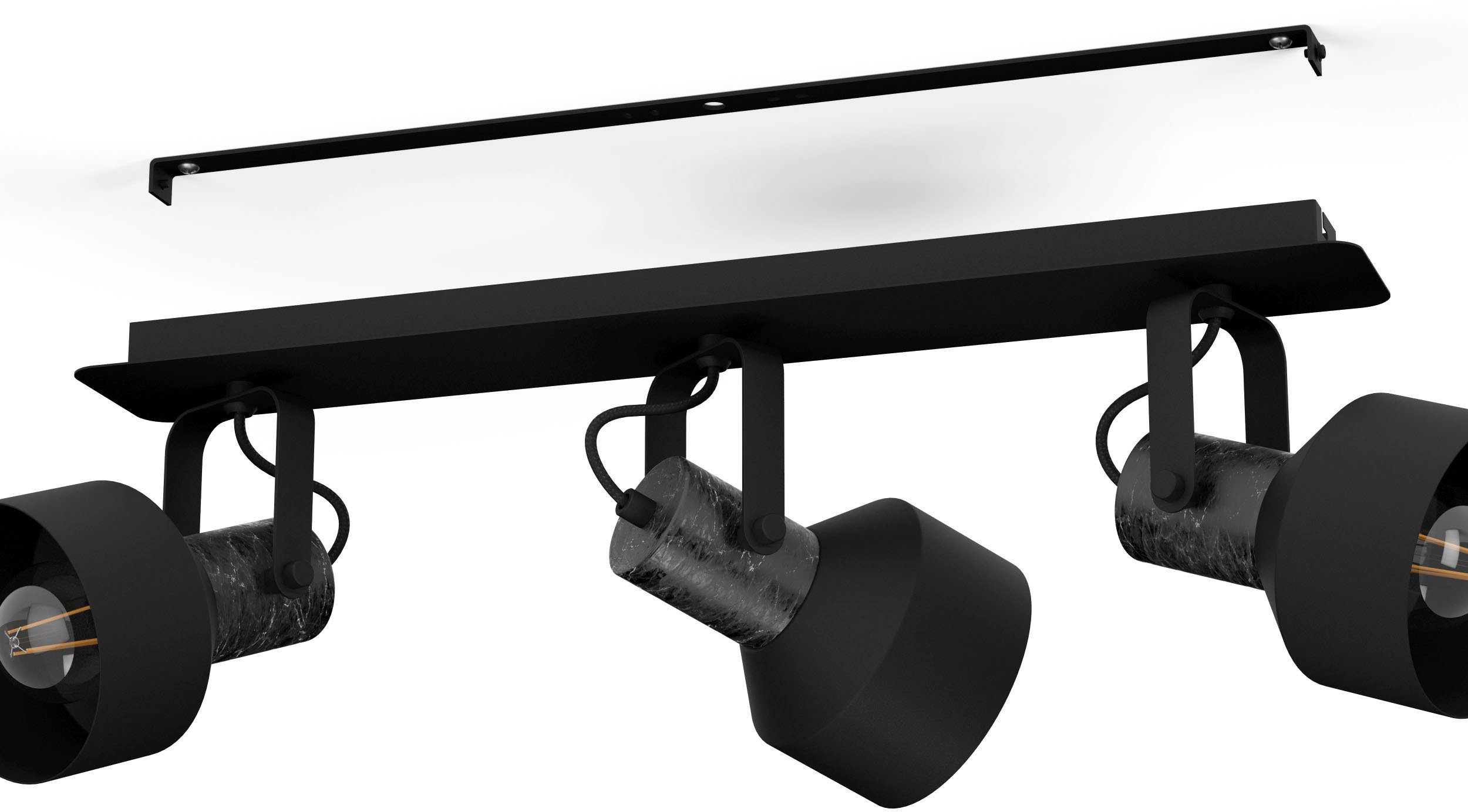 EGLO Deckenspot CASIBARE, ohne Leuchtmittel, Leuchtmittel wechselbar, Deckenspot in schwarz aus Stahl - exkl. E27 - 28W