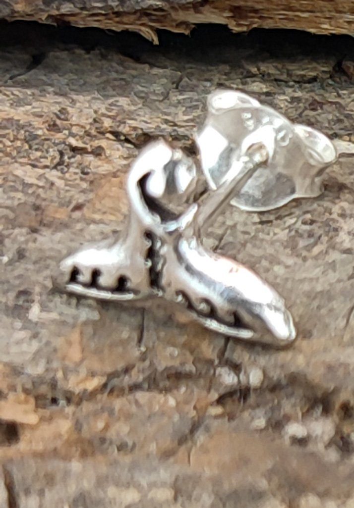 Paarpreis Walflosse Kiss Ohrstecker Silber Sterling Silber Leather of Ohr Ohrring Paar 925 Ohrringe