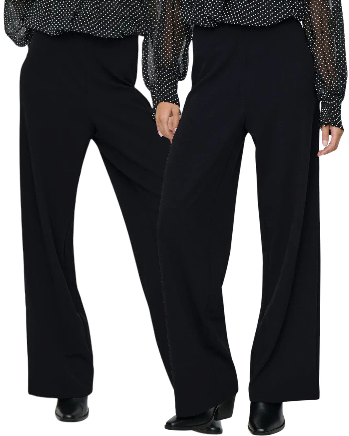ONLY Schlupfhose (2er-Pack) Mid Waist mit weitem Bein bequem & trendy günstig online kaufen