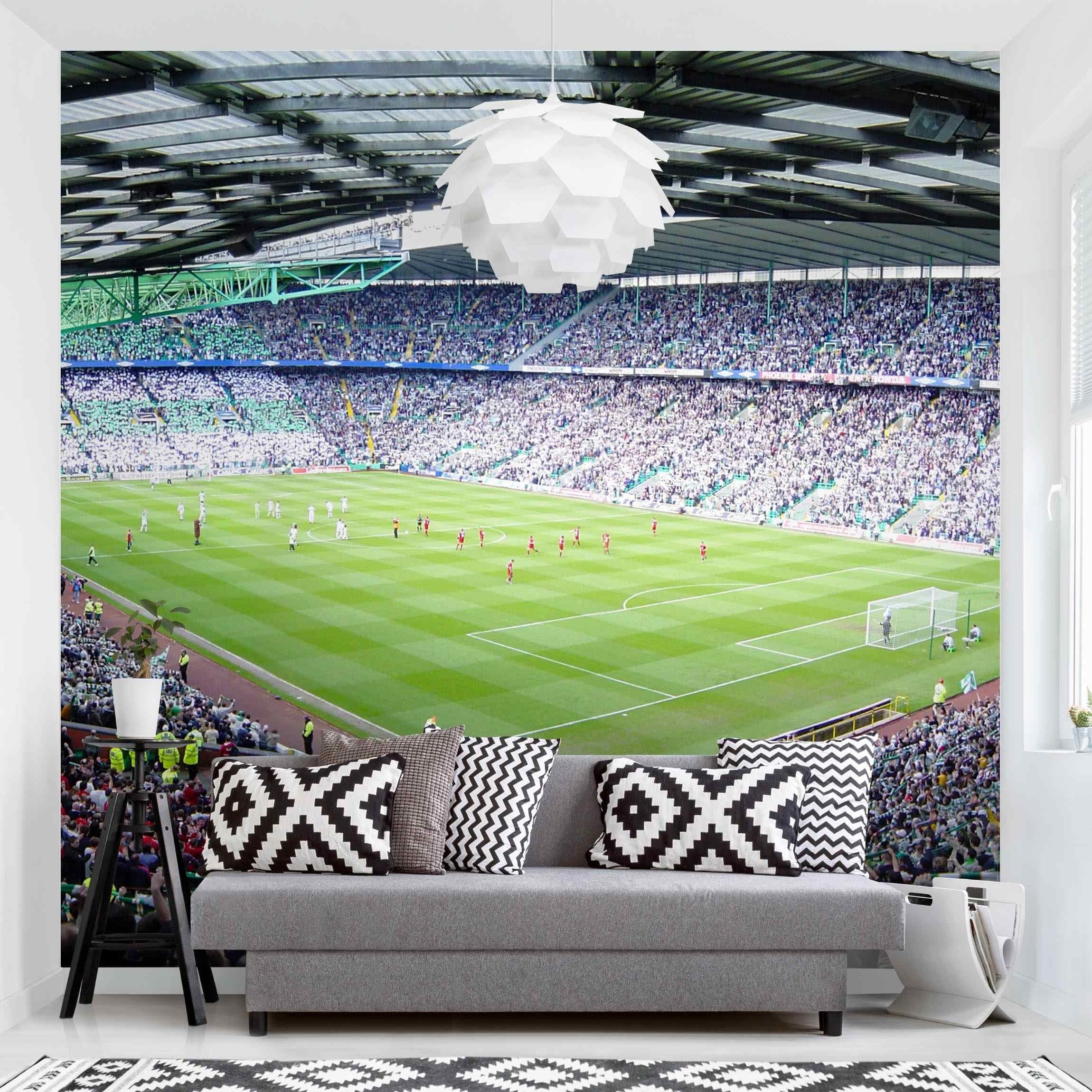 Bilderdepot24 Kindertapete Kinderzimmer Fußballstadion Kinder Wanddeko 3D O günstig online kaufen