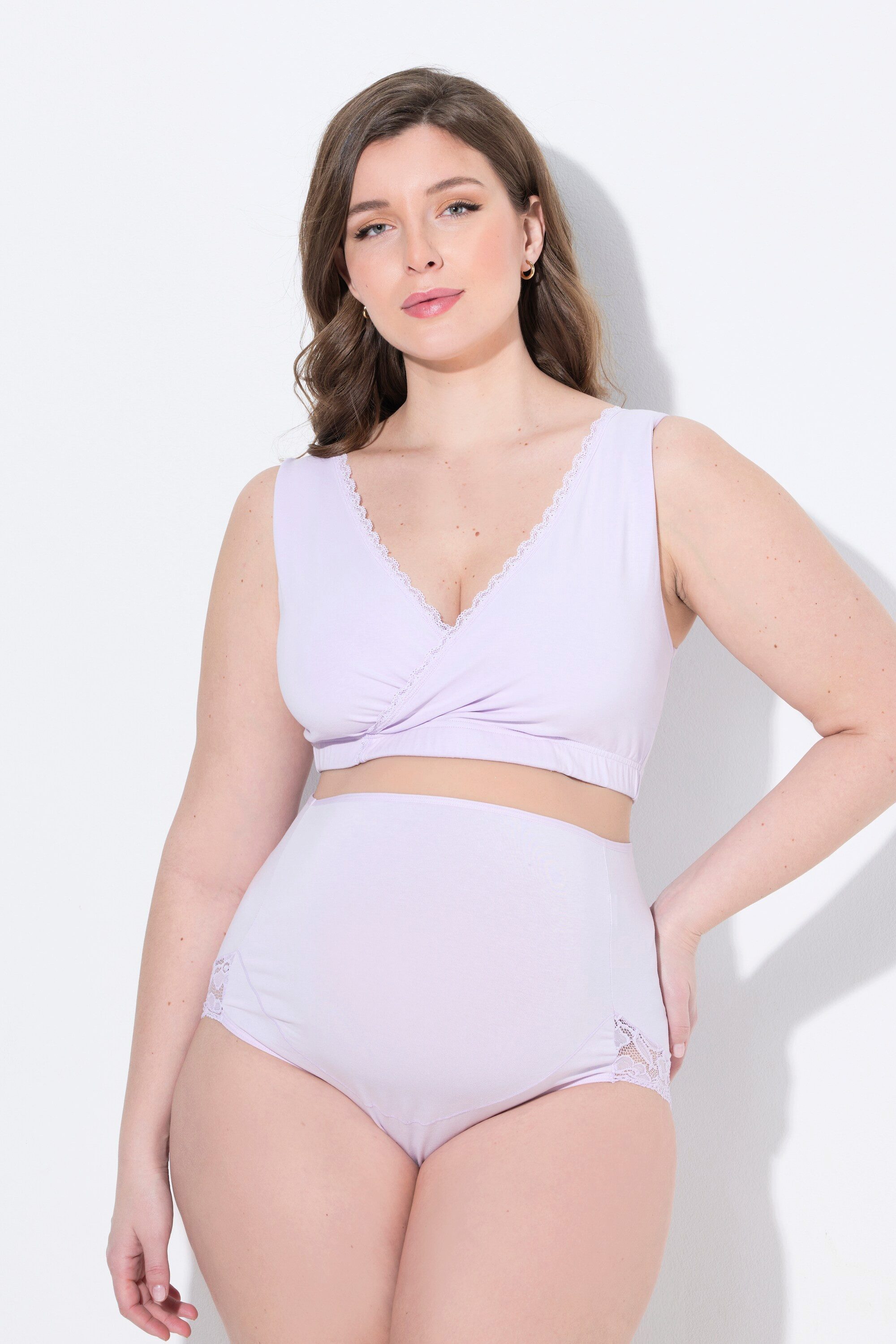 Ulla Popken Bustier Bellieva-Still-Bustier Spitzenkante Biobaumwolle Schwangerschaft