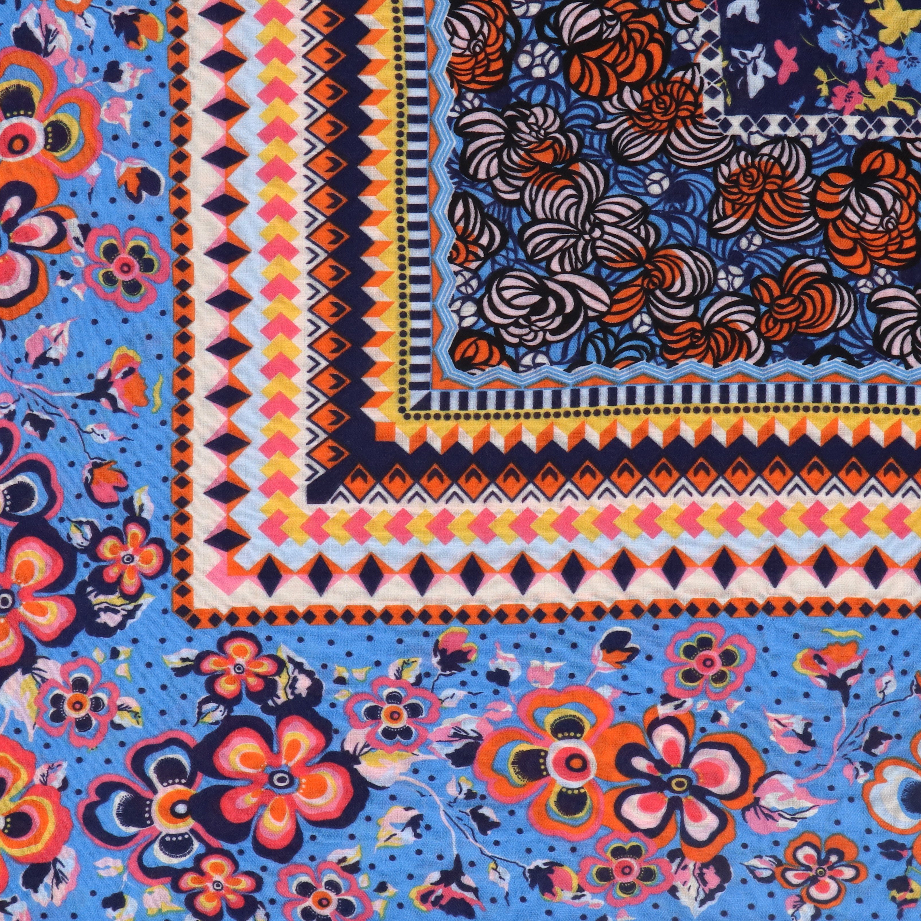 halsüberkopf Accessoires Modetuch Tuch Flower Patch, mit Tasseln günstig online kaufen