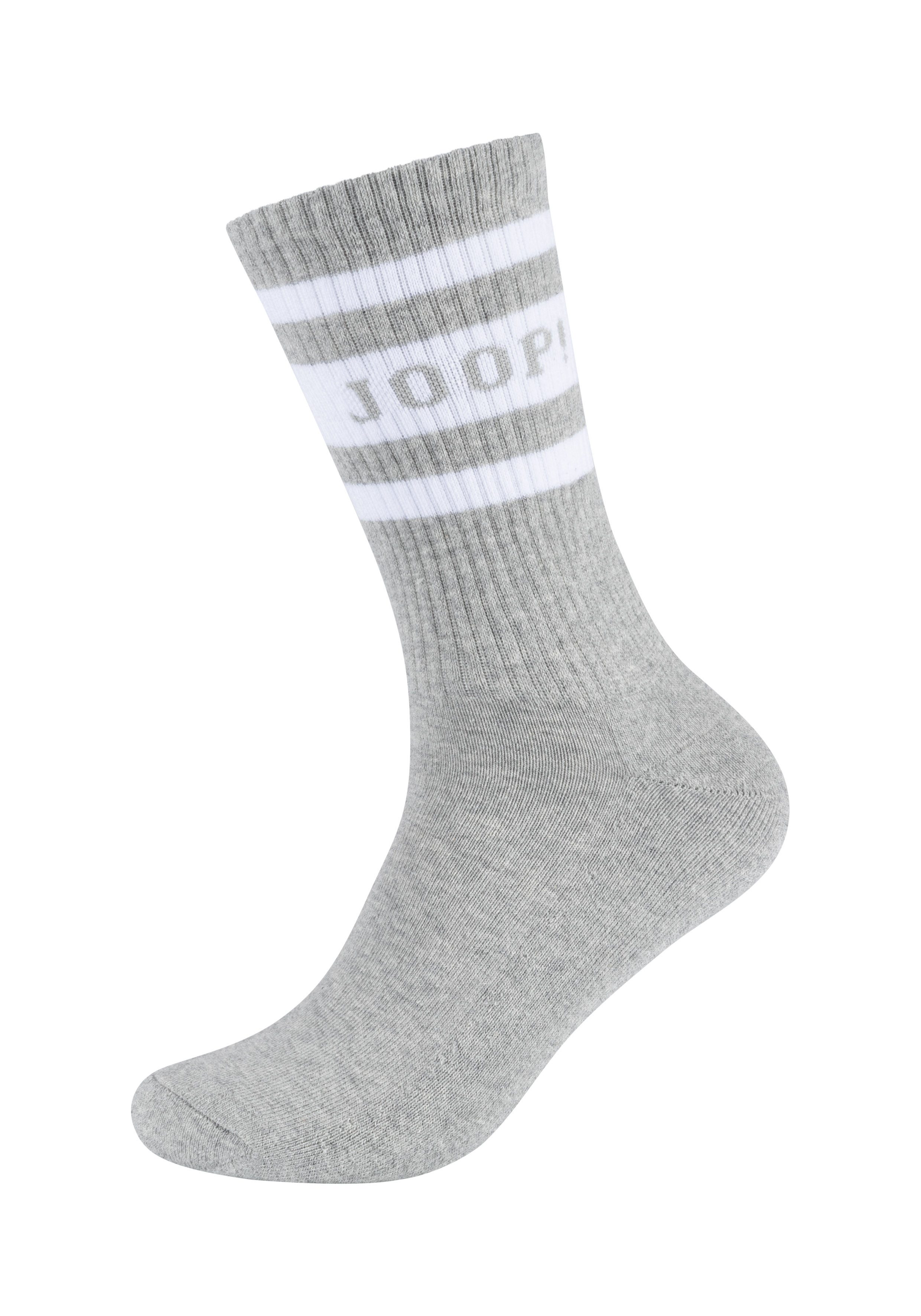 JOOP! Tennissocken premium essentials (2 Paar) am Bund mit Logoschriftzug
