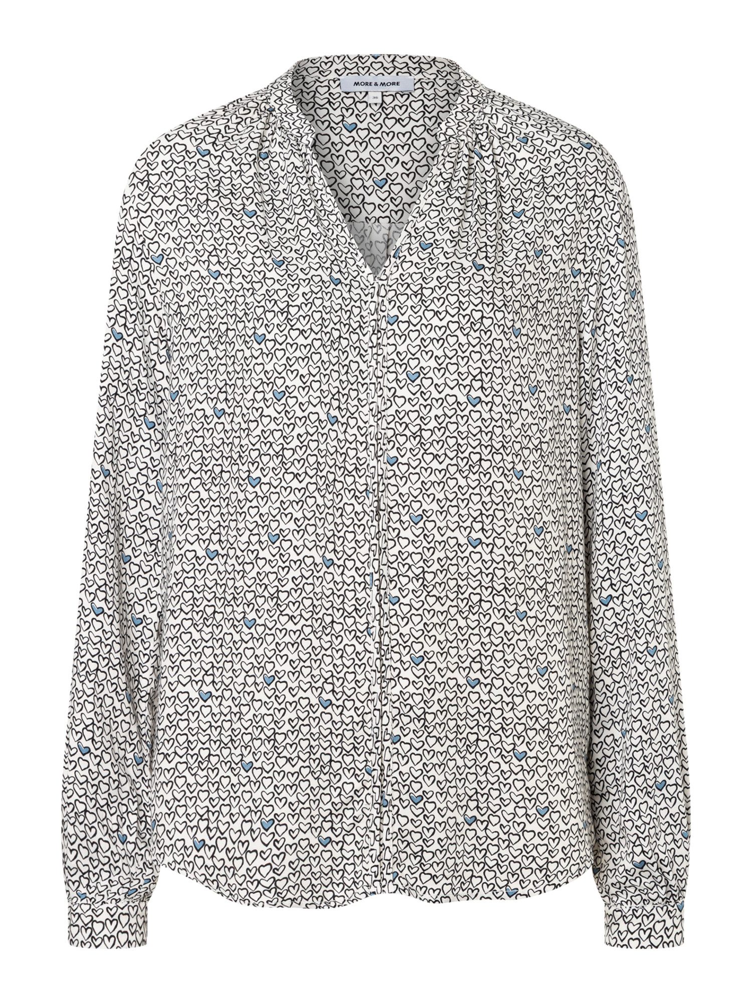MORE&MORE Langarmbluse süße Langarmbluse, Herzchen