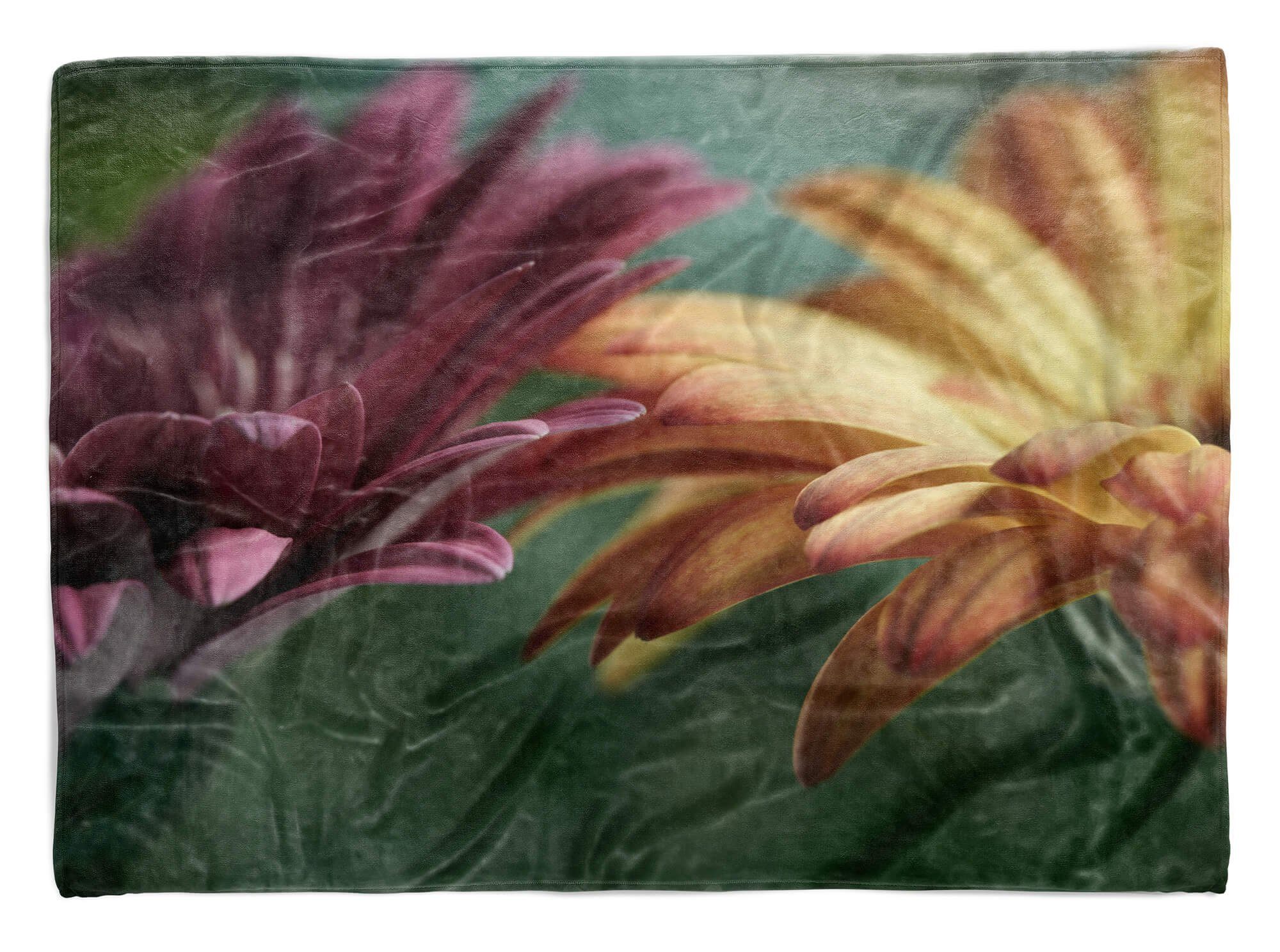 Sinus Art Handtücher Handtuch Strandhandtuch Saunatuch Kuscheldecke mit Fotomotiv Zinnien Blumen Blü, Baumwolle-Polyester-Mix (1-St), Handtuch | Saunahandtücher
