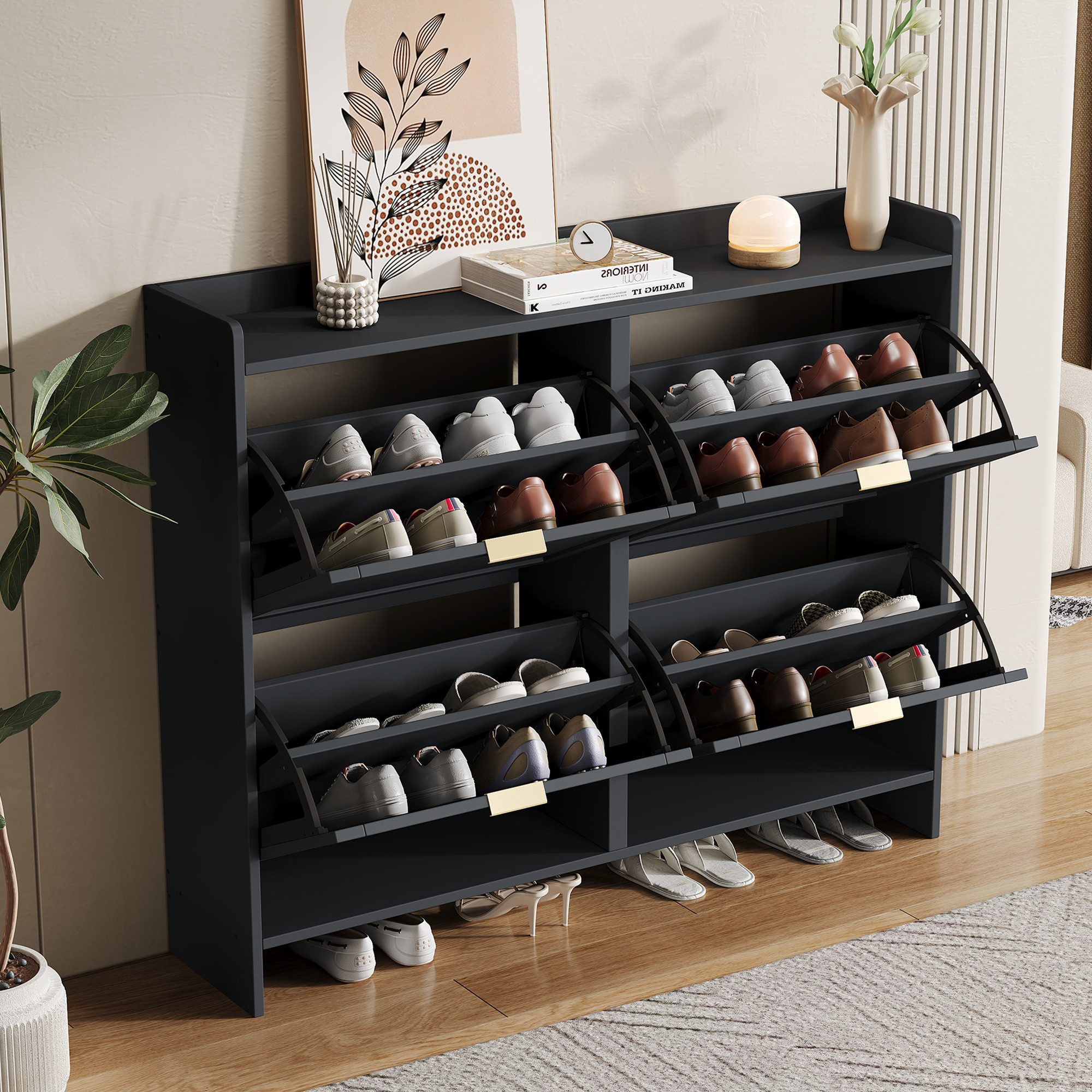 schalen aus holz Blumenständer mit Tiefem Blumentopf