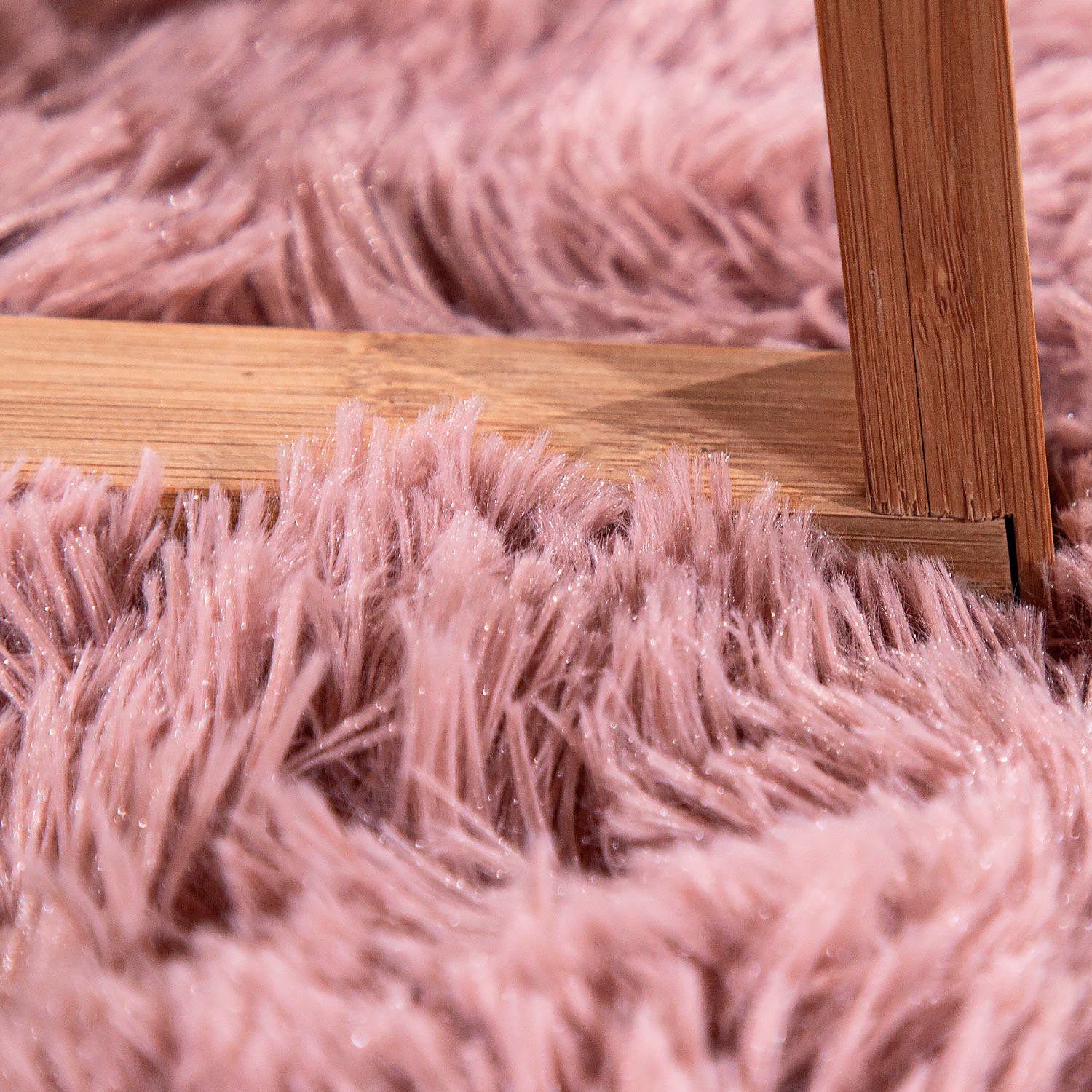 Paco Home Hochflor-Teppich Silky 591, rund, Höhe: 37 mm, Uni Farben, besonders weich und kuschelig – Bild 4 von 5
