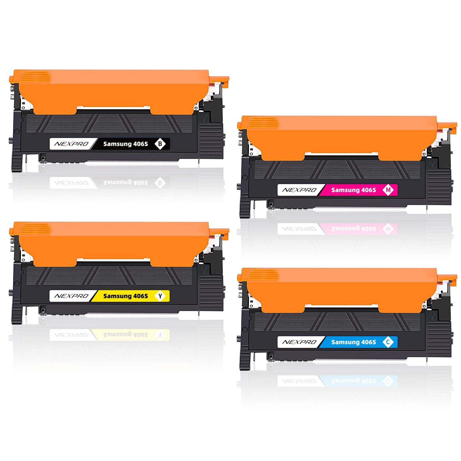 NEXPRO Tonerpatrone 4er CLT-406S Toner für Samsung P406C Xpress C410 C460FW 365W CLP-360N, (Packung, Multipack), Samsung CLP-360 CLP-365W CLP-360N CLP-366W CLP-360ND CLP-367W