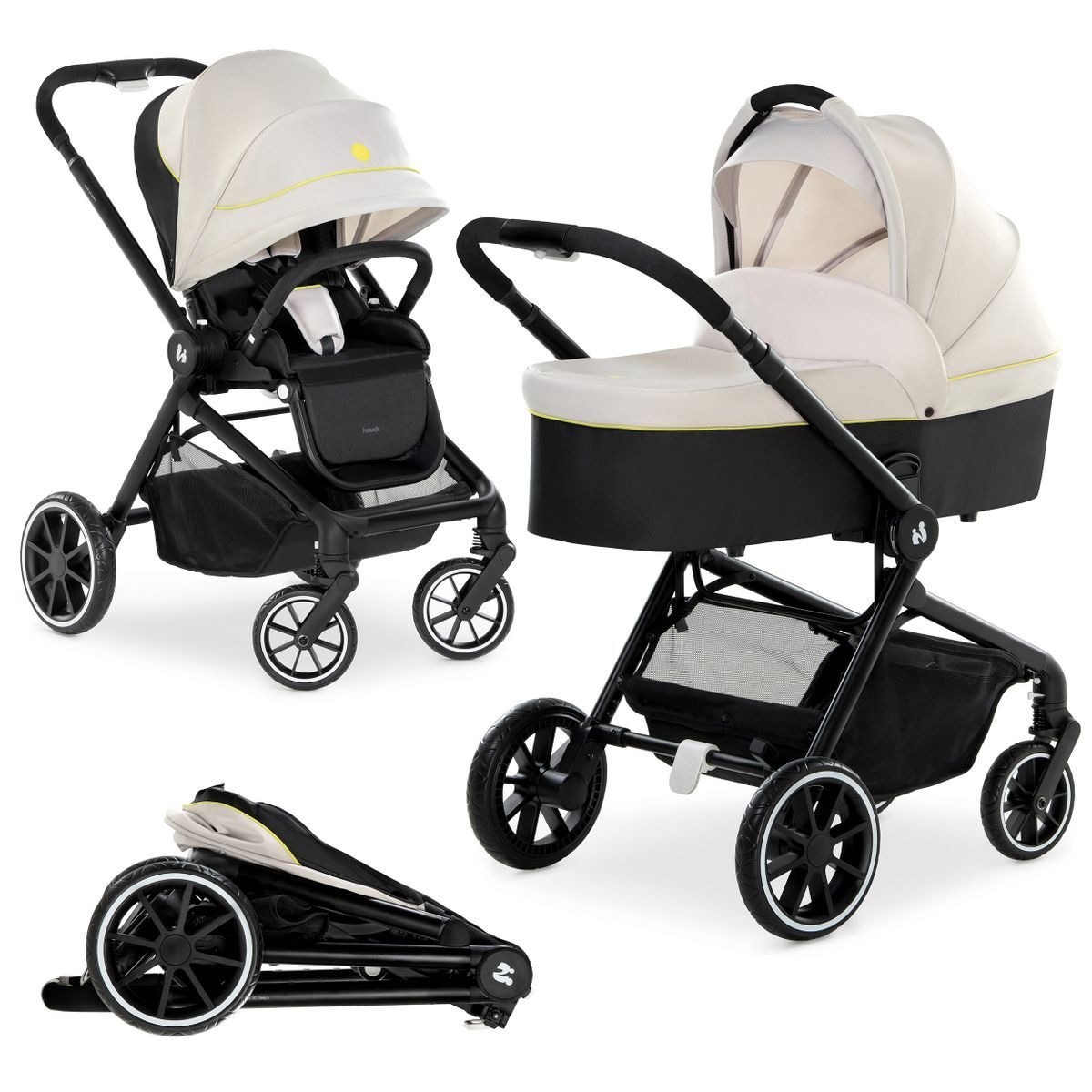 Kombi-Kinderwagen Move so Simply - Beige Neon