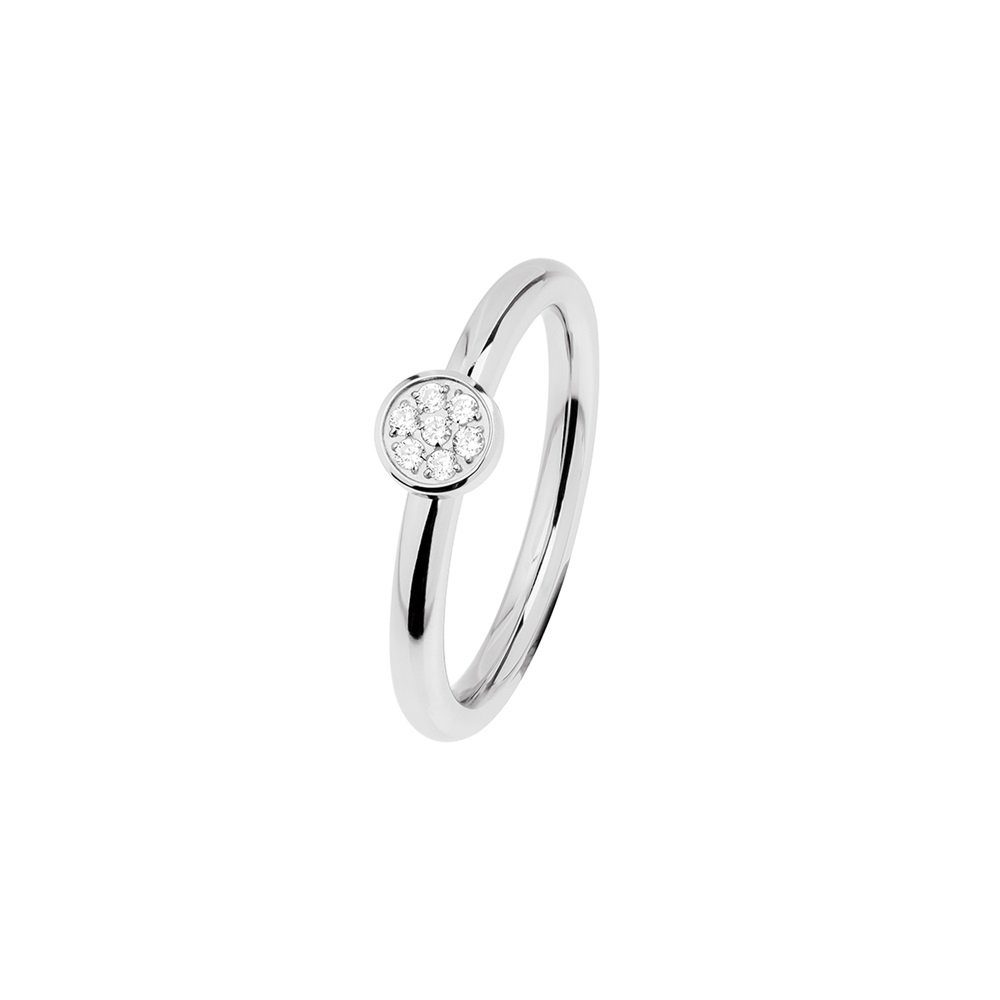 Ernstes Design Fingerring Evia Ring Edelstahl / Zirkonia R456.WH