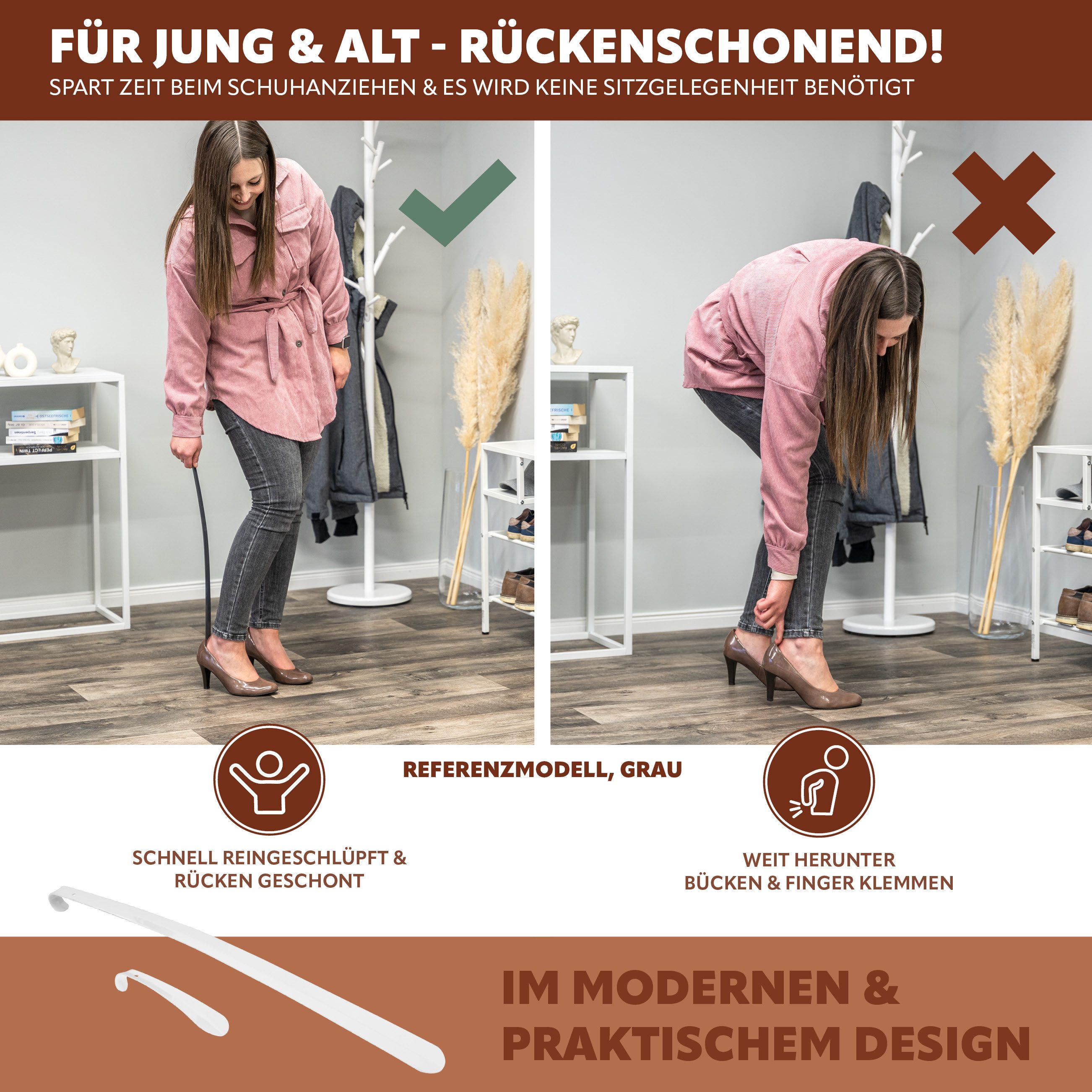 bremermann Schuhlöffel Komfort-Schuhanzieher, groß 58 cm