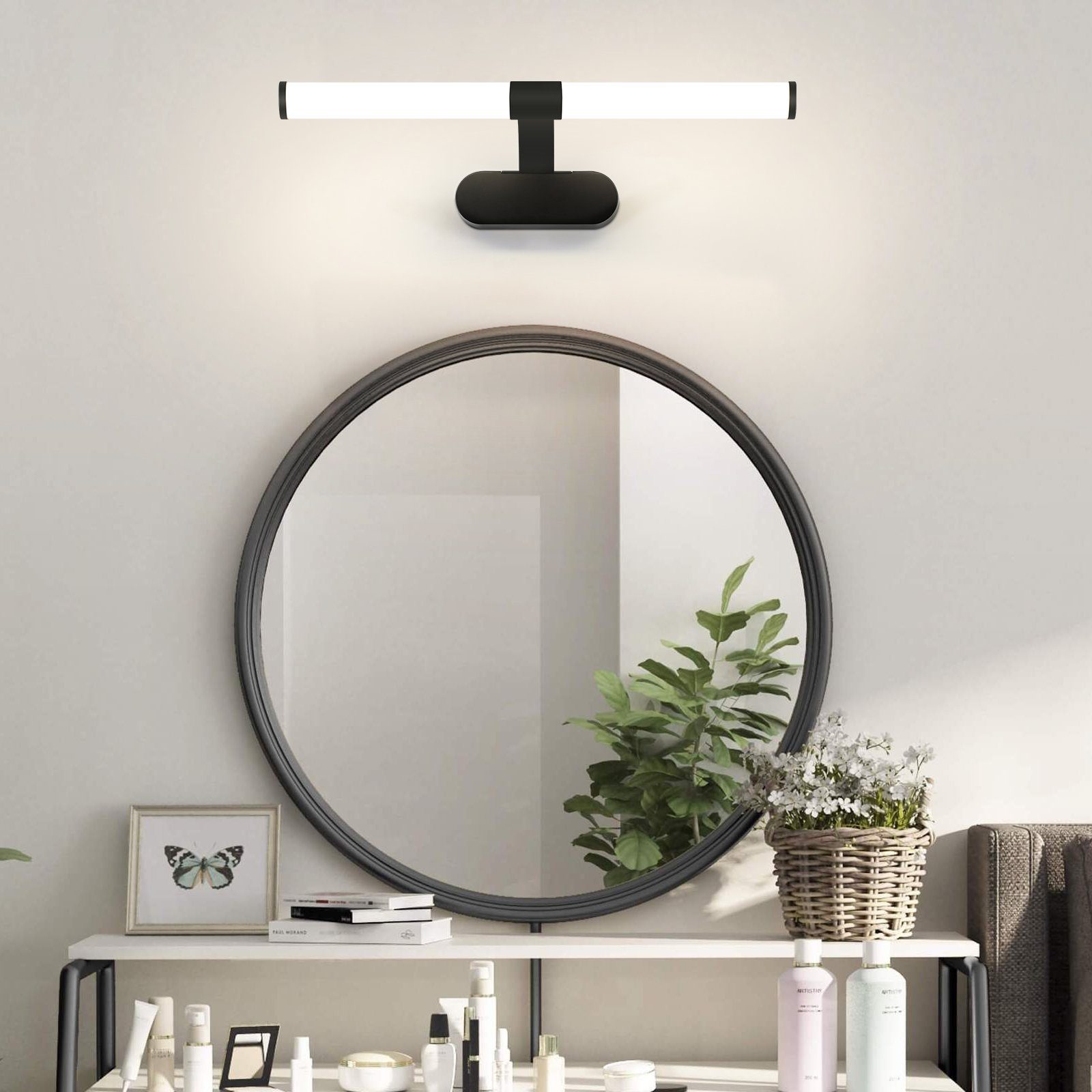 ZMH LED Spiegelleuchte 40CM - Spiegellampe 6W Schlafzimmer, Augenschutz, Ei günstig online kaufen