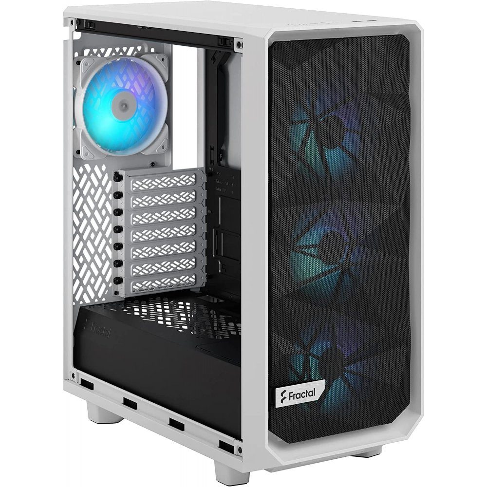 Fractal Design PC-Gehäuse Meshify 2 Compact RGB White TG Clear Tint - Midi-Tower-Gehäuse - weiß