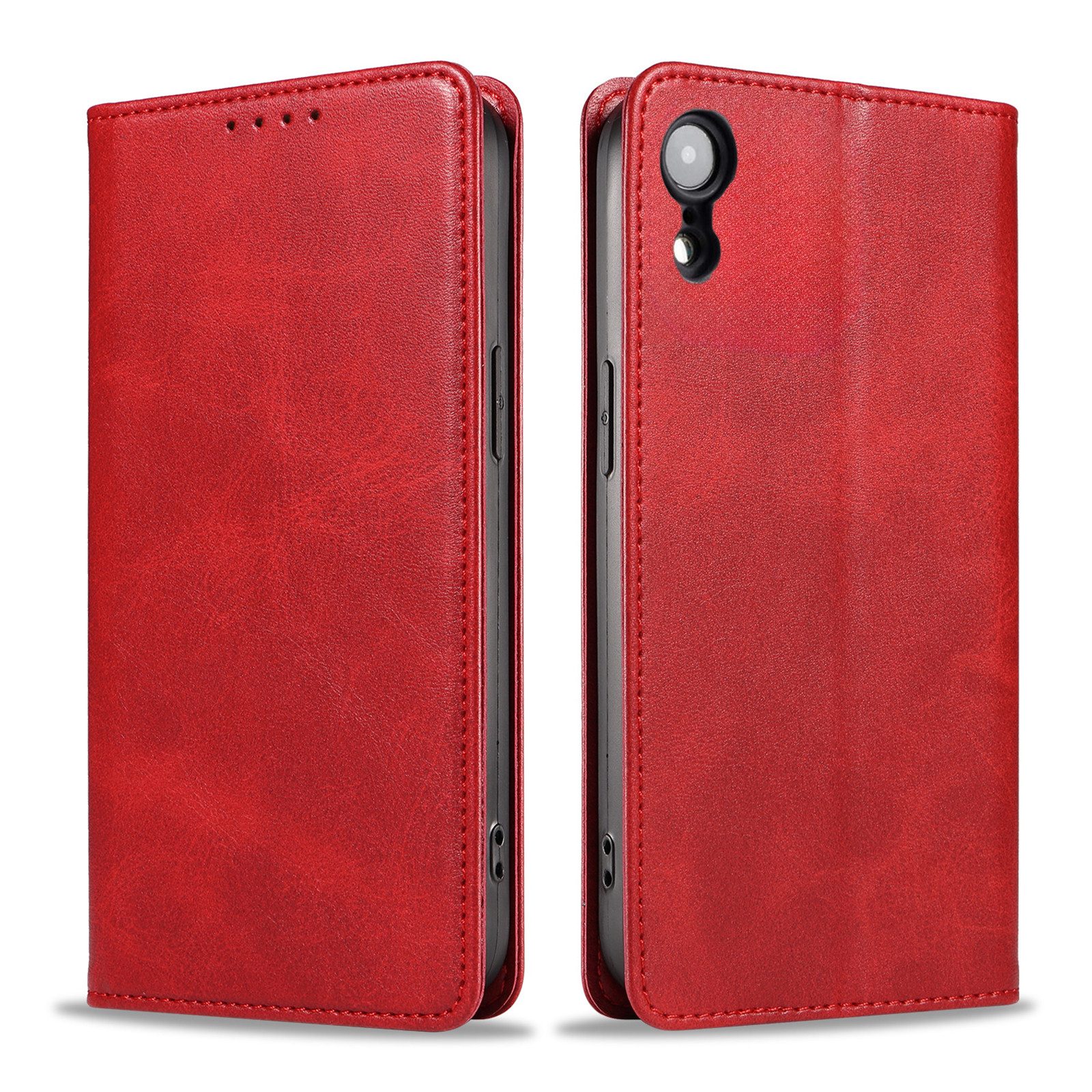 Tec-Expert Handyhülle Tasche Hülle für Apple iPhone XR 6.1 Zoll, 6.1", Cover Klapphülle Case mit Kartenfach Fliphülle aufstellbar