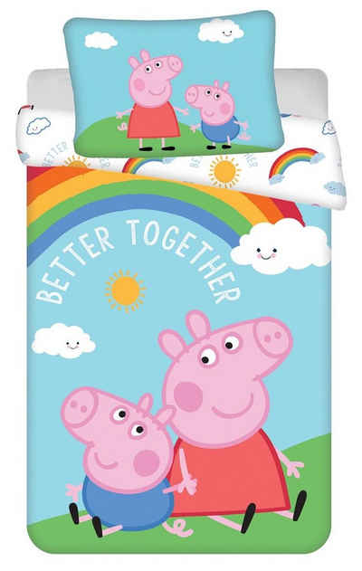 Wendebettwäsche Peppa Pig, Jerry Fabrics, Renforcé, 2 teilig