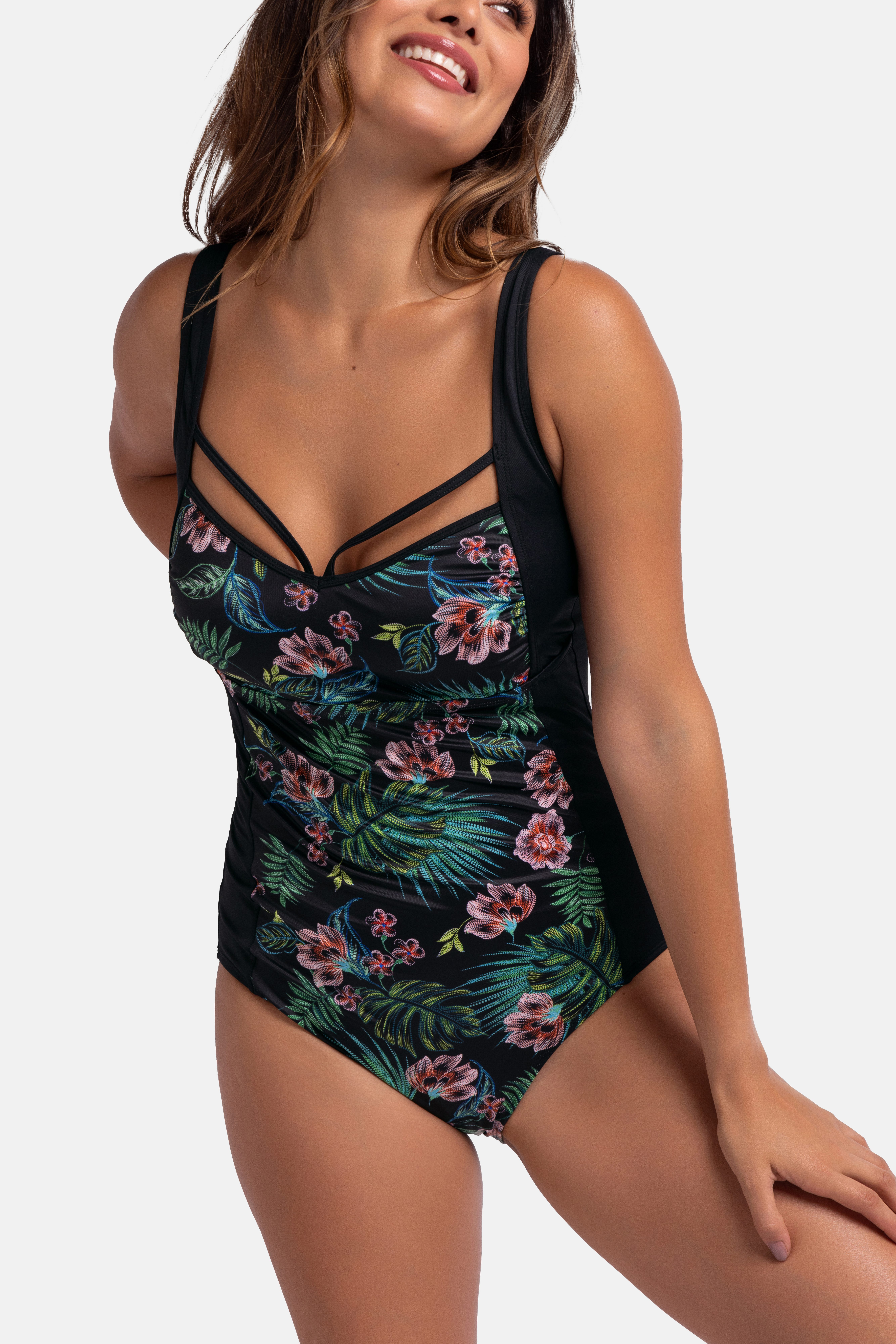 Dorina Badeanzug KANJARI Florales Muster, Leicht günstig online kaufen