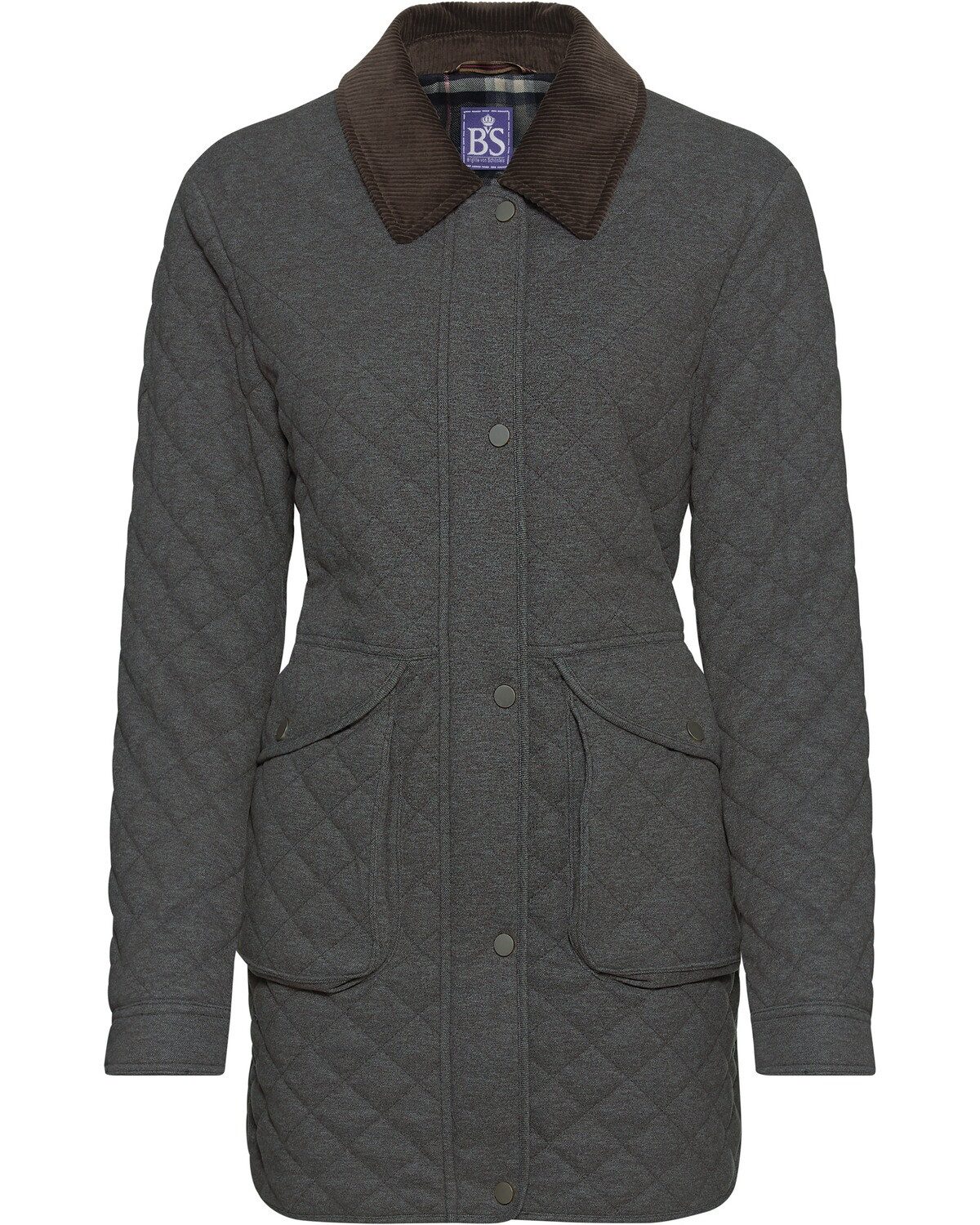 Brigitte von Schönfels Steppjacke Steppjacke mit Cordkragen