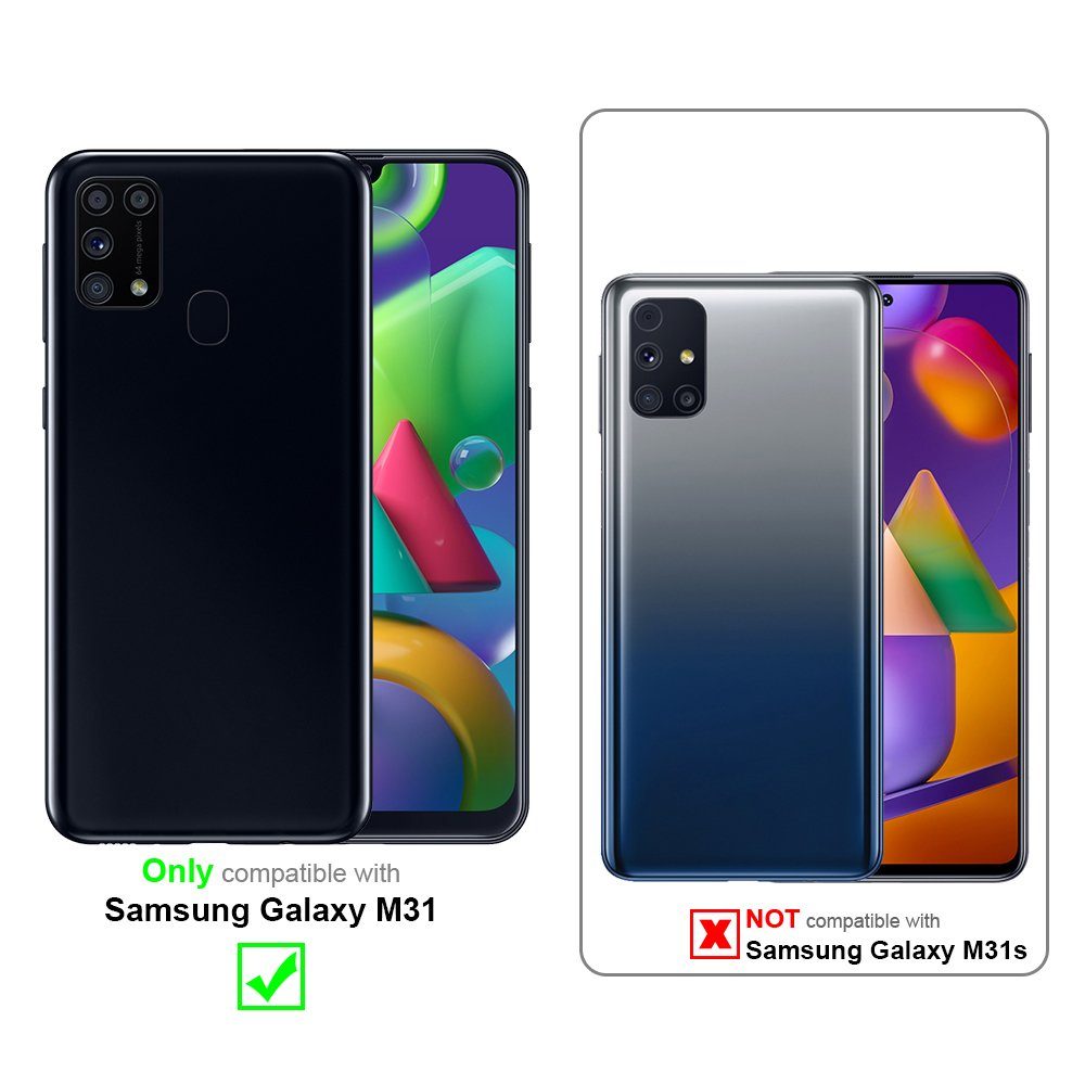 Cadorabo Handyhülle für Samsung Galaxy M31 Hülle Samsung Galaxy M31, Flexible Hülle TPU Silikon Schutzhülle Back Cover Case