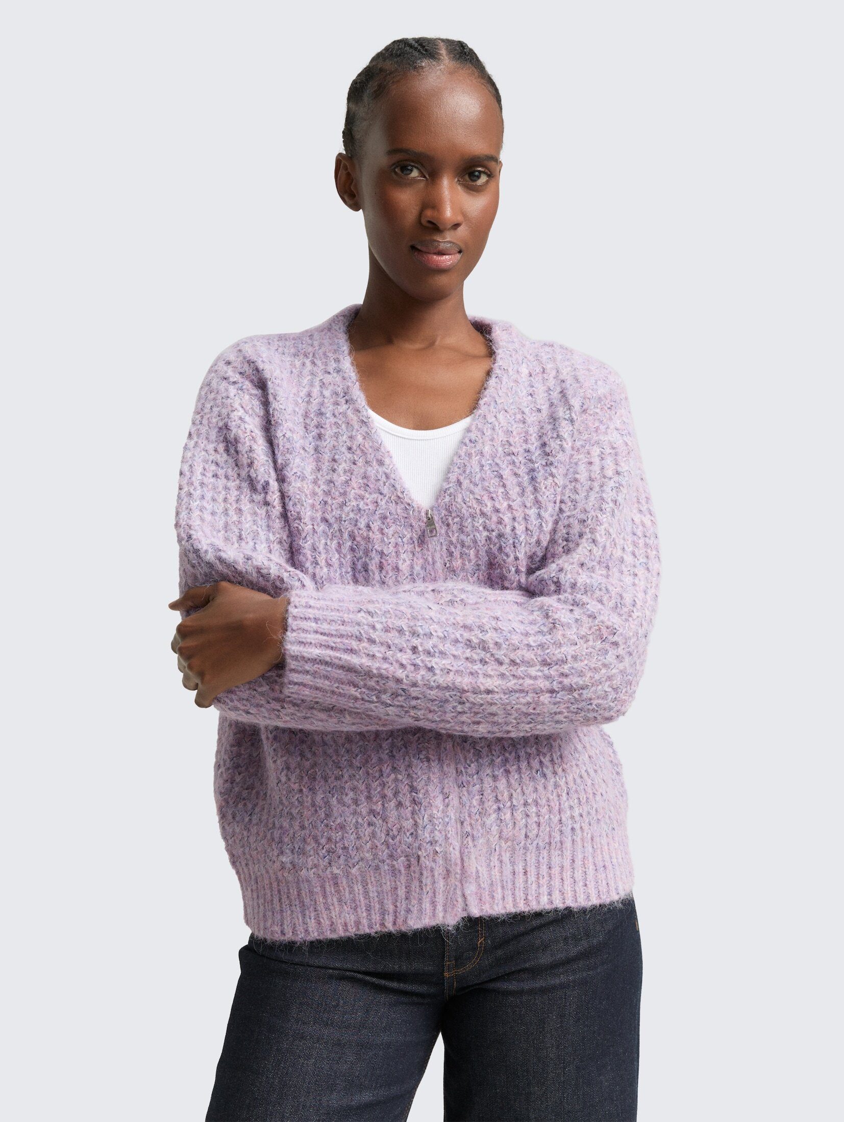 TOM TAILOR Denim Cardigan Pullover & Кардиганы Relaxed Fit Cardigan mit Wollanteil