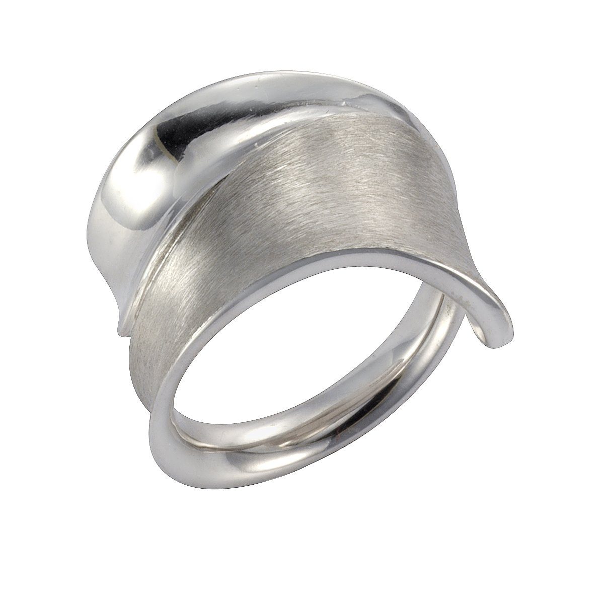 Vivance Fingerring 925 Silber rhodiniert matt glanz