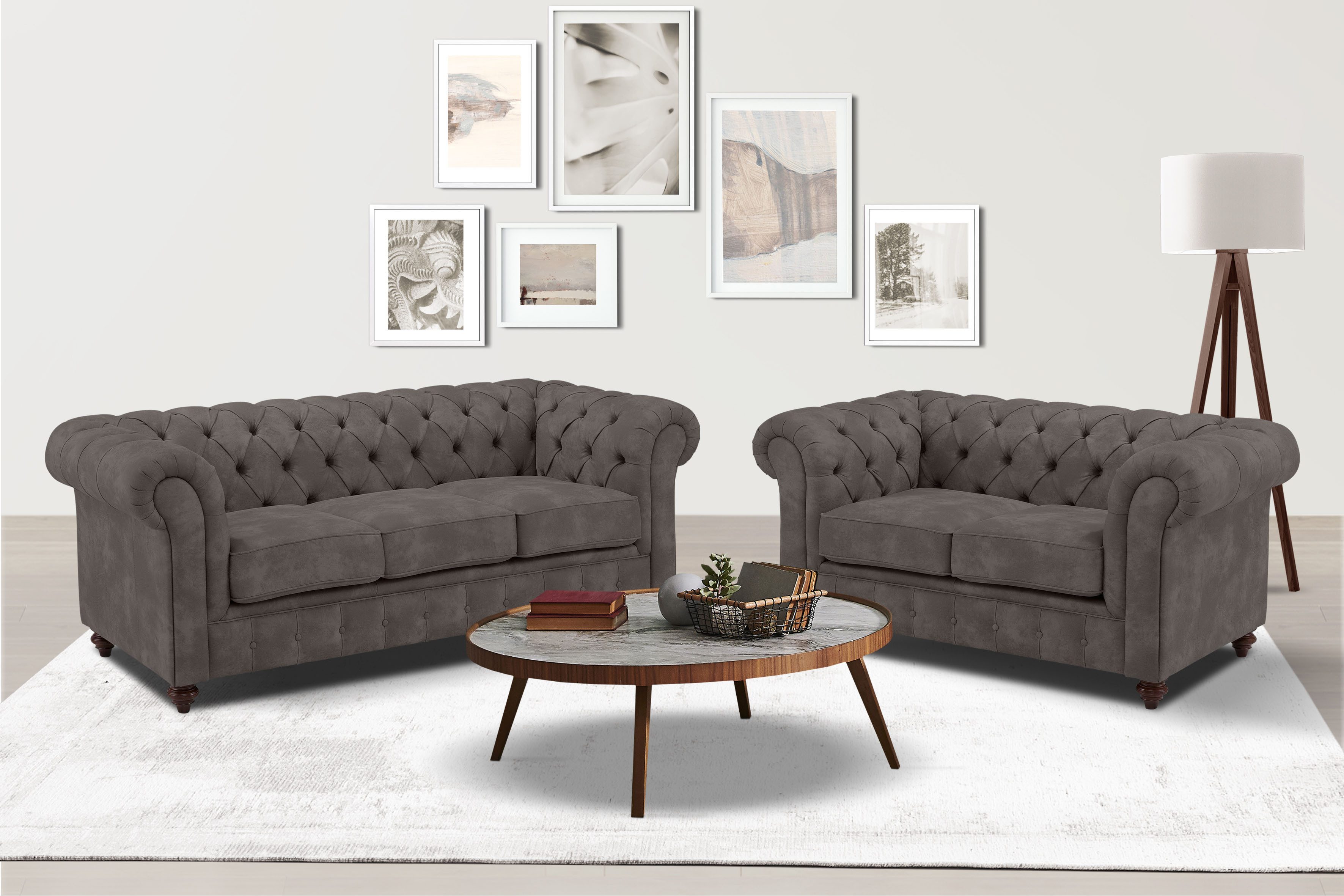 Home affaire Sitzgruppe Chesterfield, (2-tlg), hochwertige günstig online kaufen