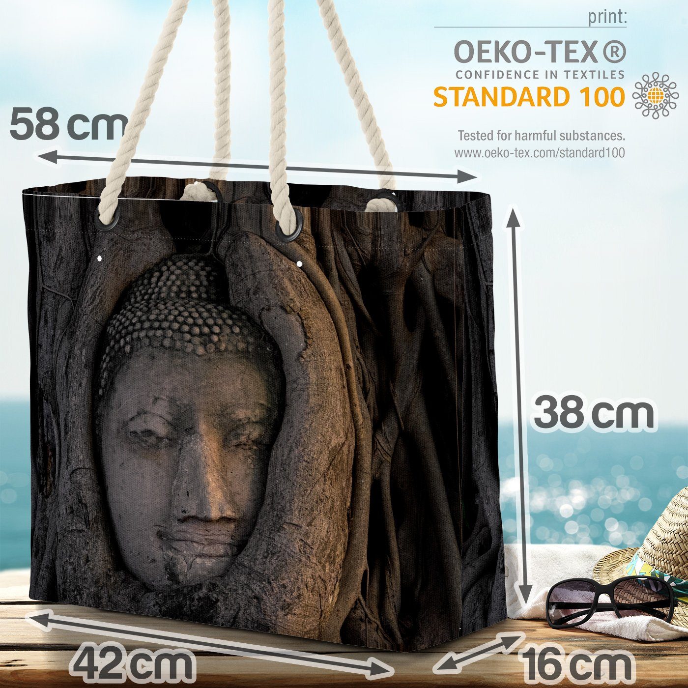 Hinduismus Strandtasche Baum VOID Buddha Kopf Bag Elefant Jainismuss Beach Gott (1-tlg), Buddhismus