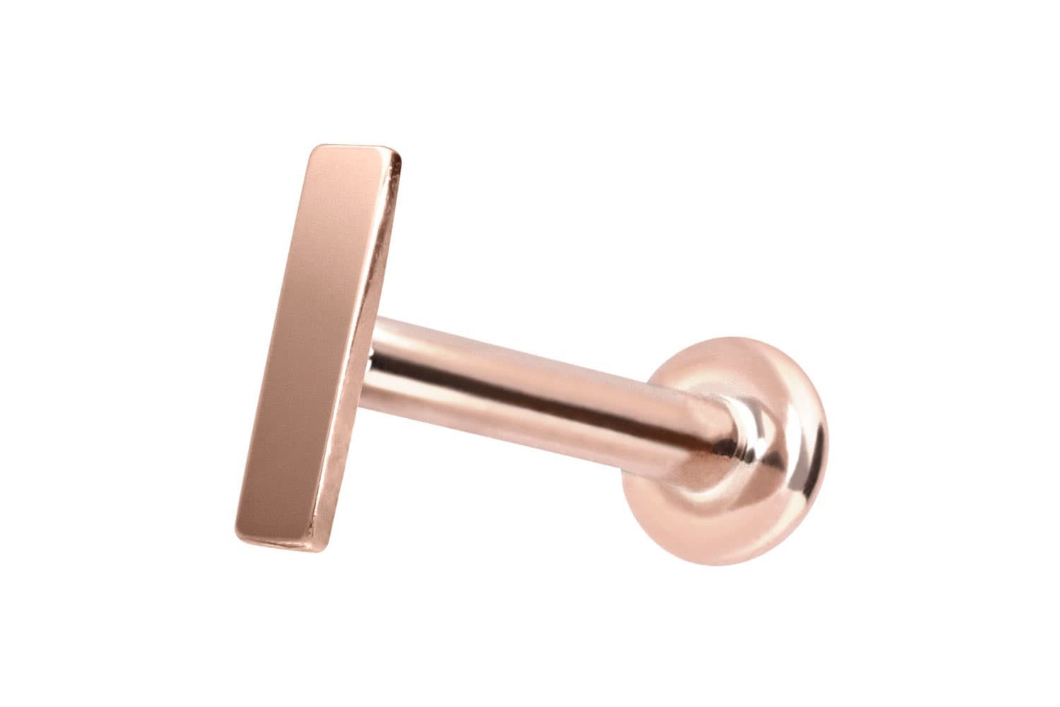 PIERCINGLINE Piercing-Set 14 Karat Gold Labret mit Innengewinde BALKEN (Labrets, 1-tlg)