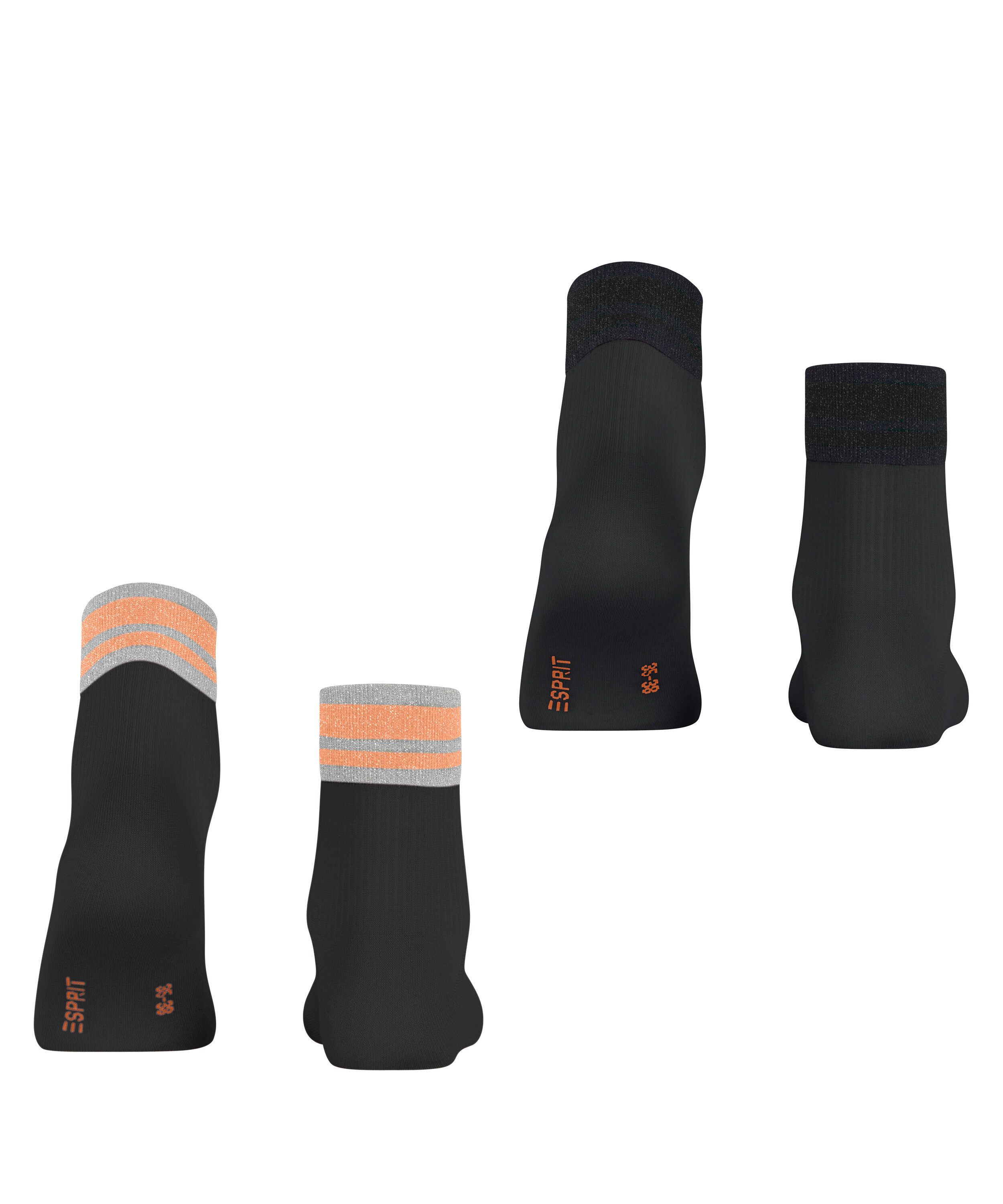 Esprit Kurzsocken Retro Glitter 2-Pack (2-Paar)