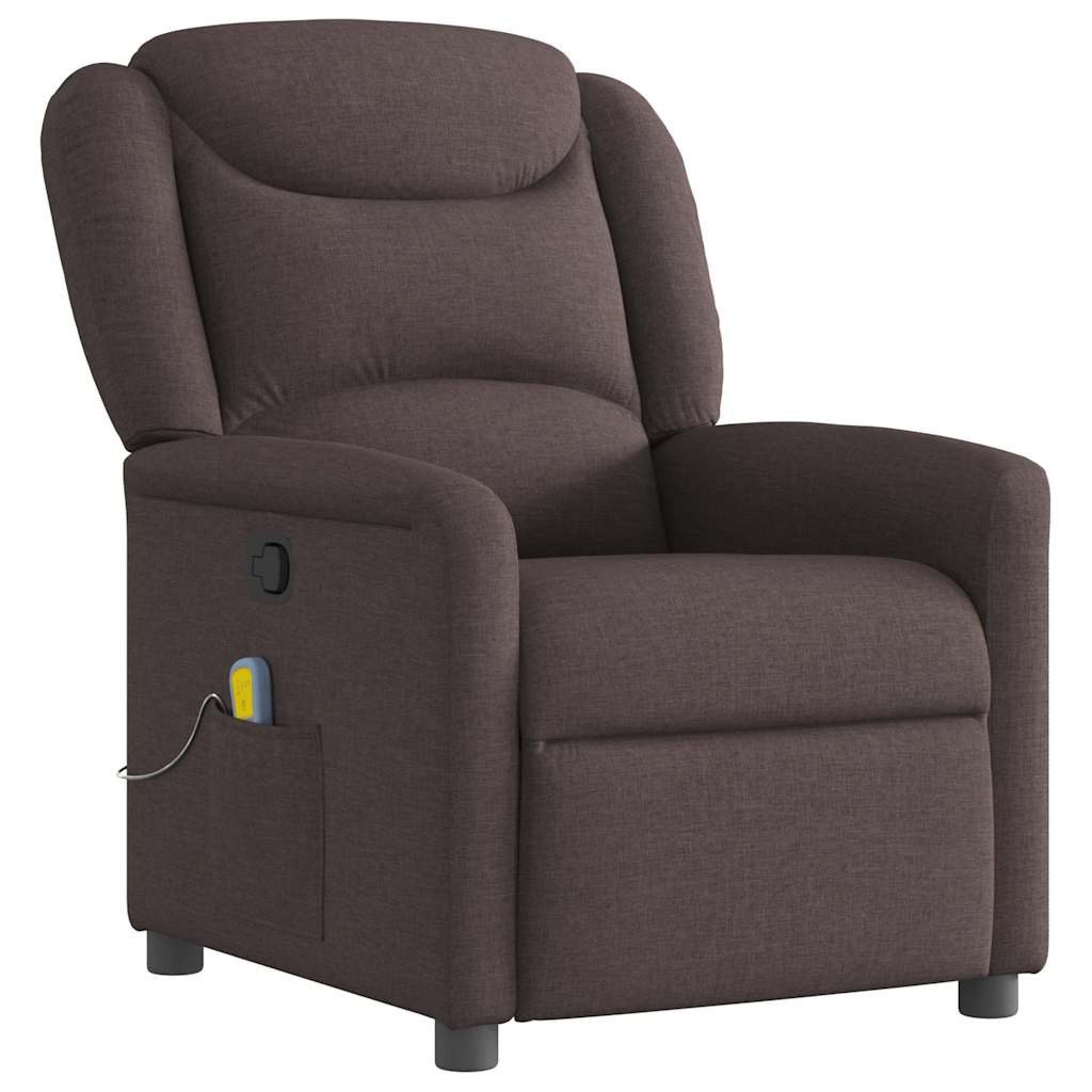 vidaXL Sessel Massagesessel Dunkelbraun Stoff (1-St) günstig online kaufen