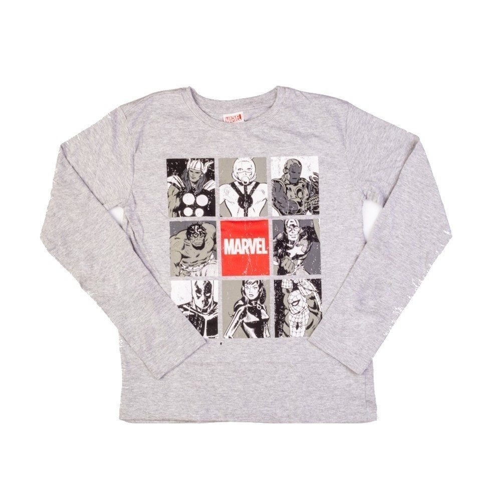 T-Shirt Marvel Langarm-T-Shirt für Jungen, Iron Man & Comic-Helden, 134–164