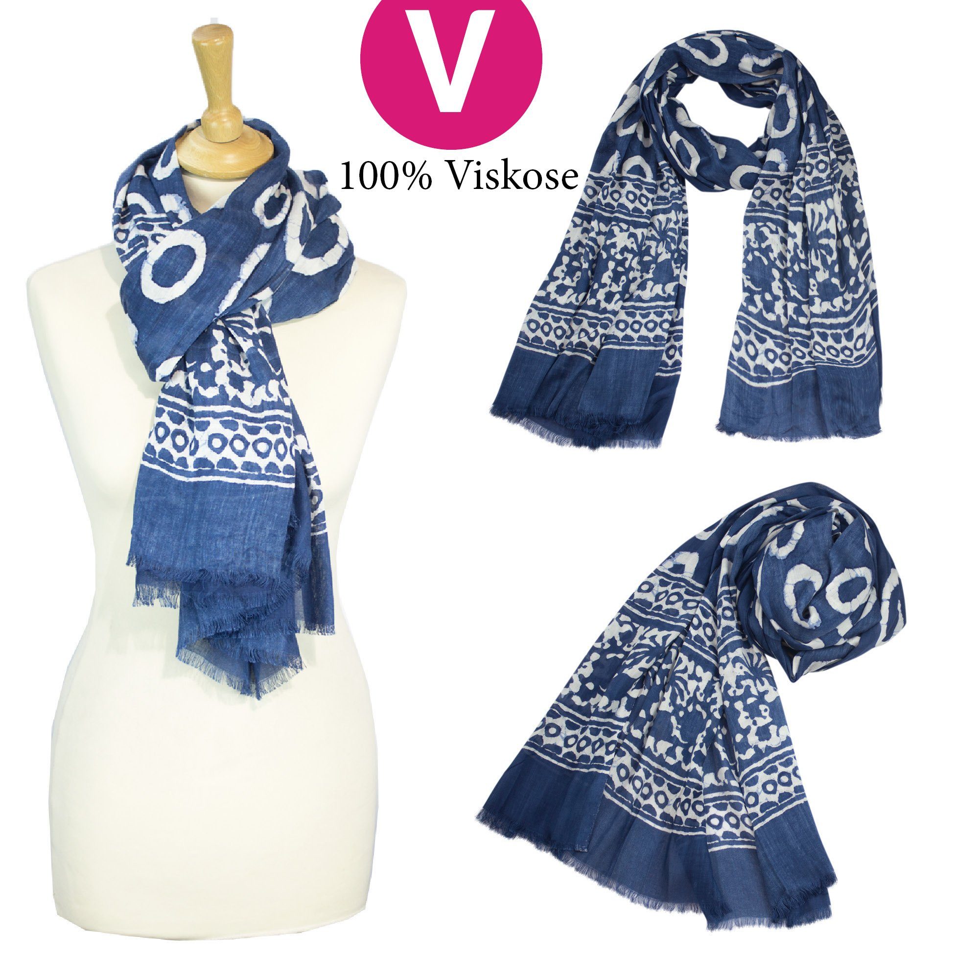 Sunsa Modeschal Winterschal XXL Große Stola Halstuch Schal aus 100% Viskose günstig online kaufen