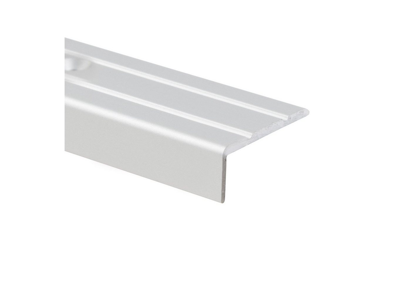 Thumbnail - Karat Winkelprofil für Treppenstufen & Absätze, Aluminium, 24,5 x 10 mm, selbstklebend oder vorgebohrt