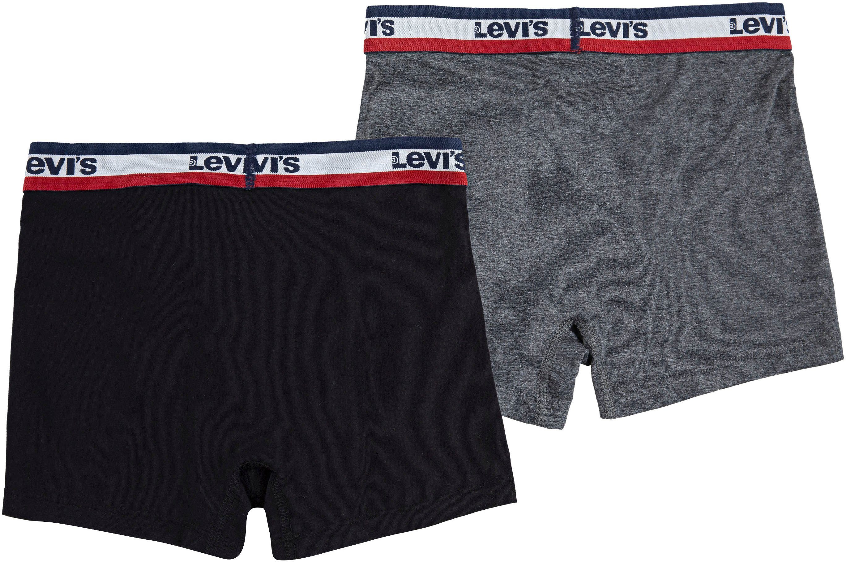 BFIEF Kids BOYS for schwarz, LOGO (2-St) Boxershorts grau Levi's® SPORTSWEAR BOXER