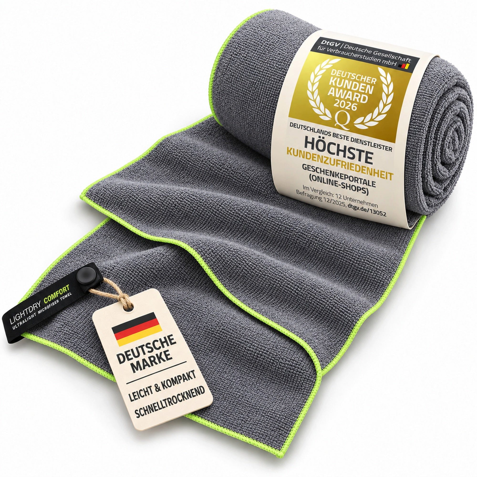 LightDry Reisehandtuch LightDry Reisehandtuch – Leichtes Mikrofaser-Sport und Strandhandtuch, Sport, Strand & Badehandtuch