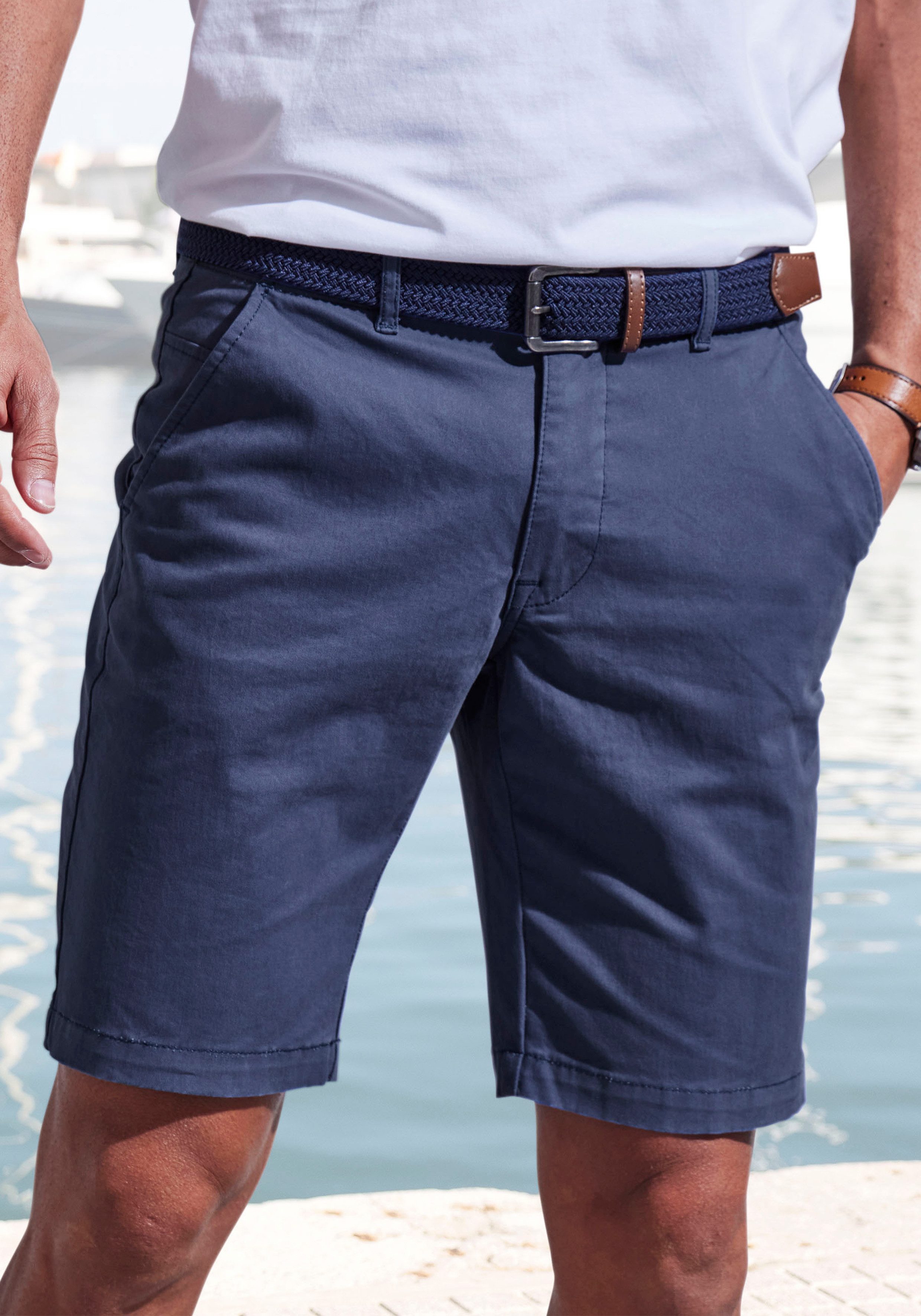 John Devin Chinoshorts "regular-fit", aus elastischer Baumwoll-Qualität günstig online kaufen