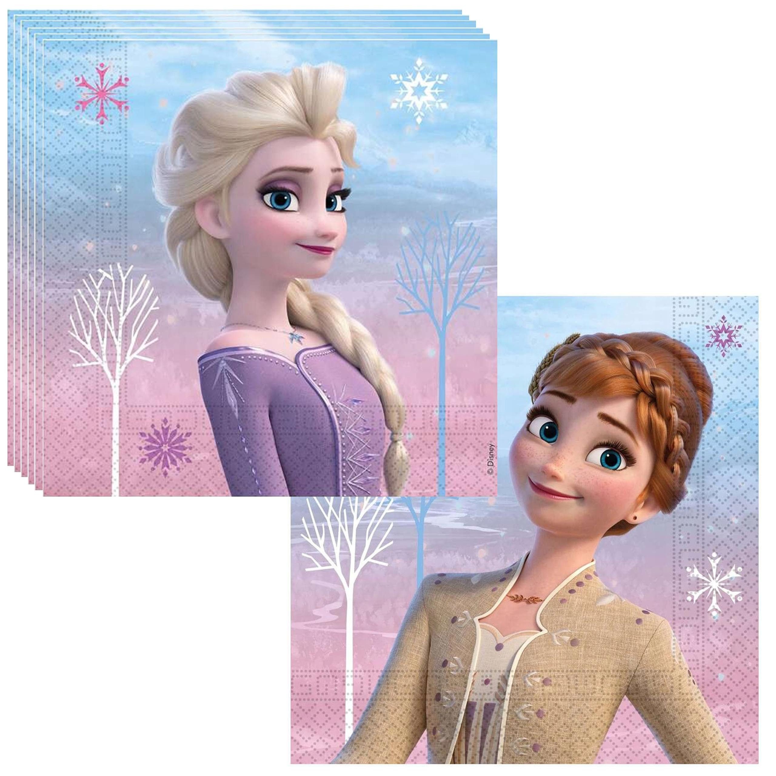 Disney Frozen Papierserviette DISNEY Frozen ZWEILAGIGE Papierservietten 33x33cm, 20 Stück