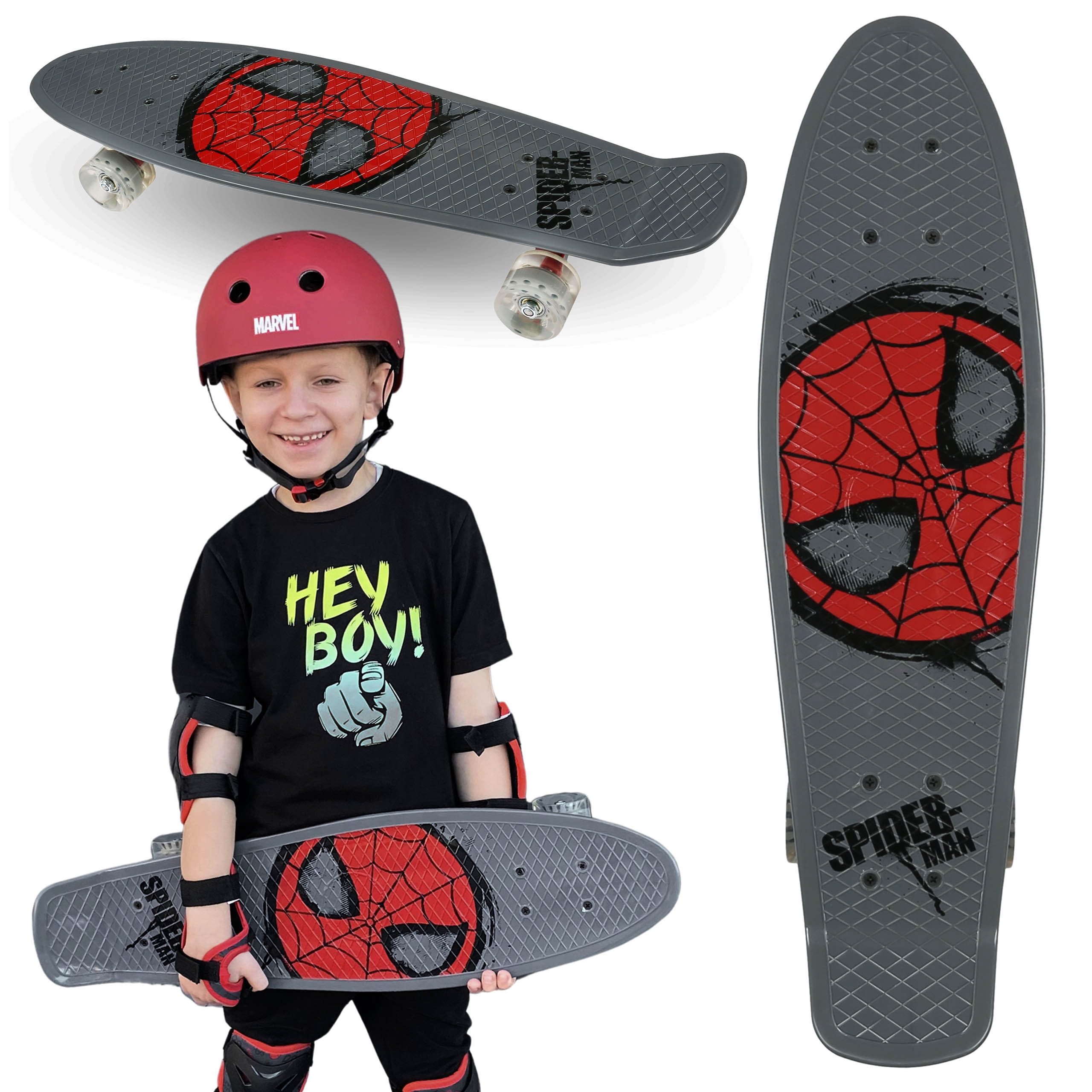 Sarcia.eu Skateboard MARVEL Spider-Man JUNGEN Skateboard FISCH 67cm, bis zu 100 kg