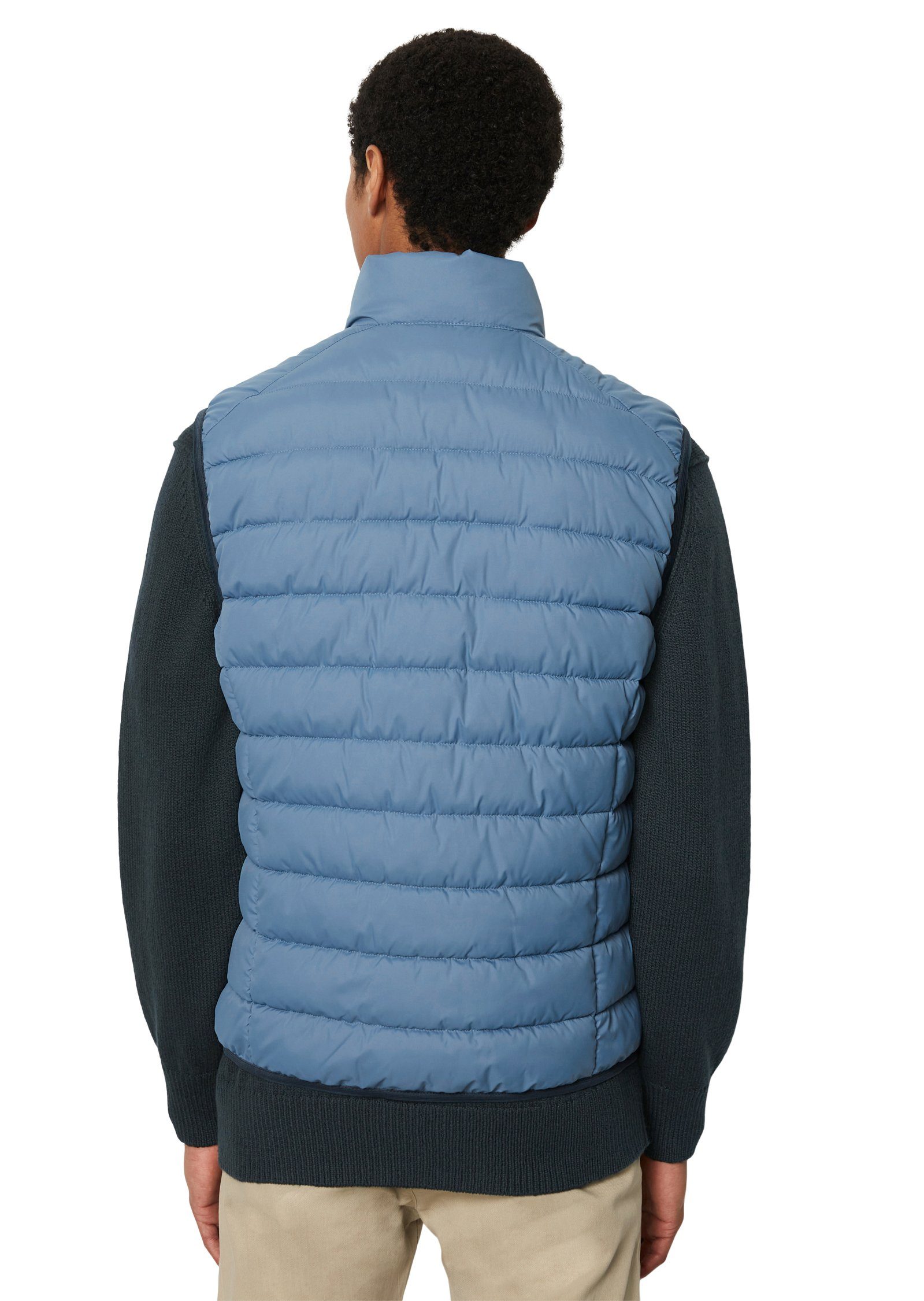 Marc O'Polo Steppweste wedgewood sdnd, stand-up Oberfläche Vest, wasserabweisender mit collar