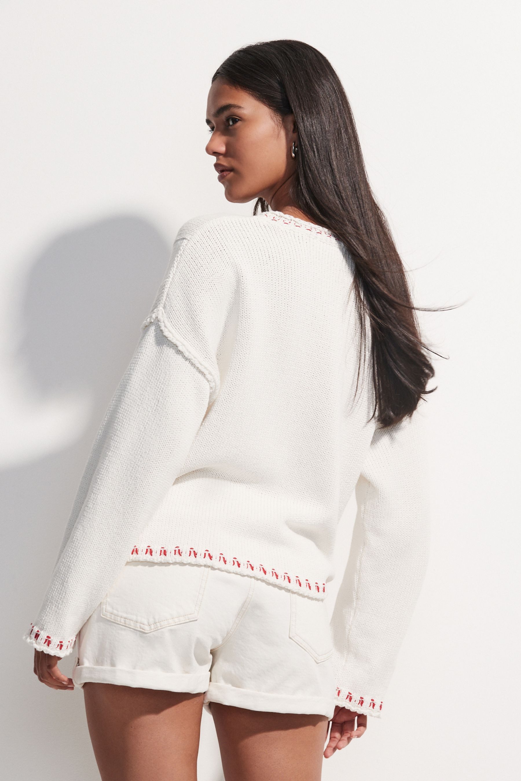 Next Strickpullover Pullover mit gerolltem Rand günstig online kaufen