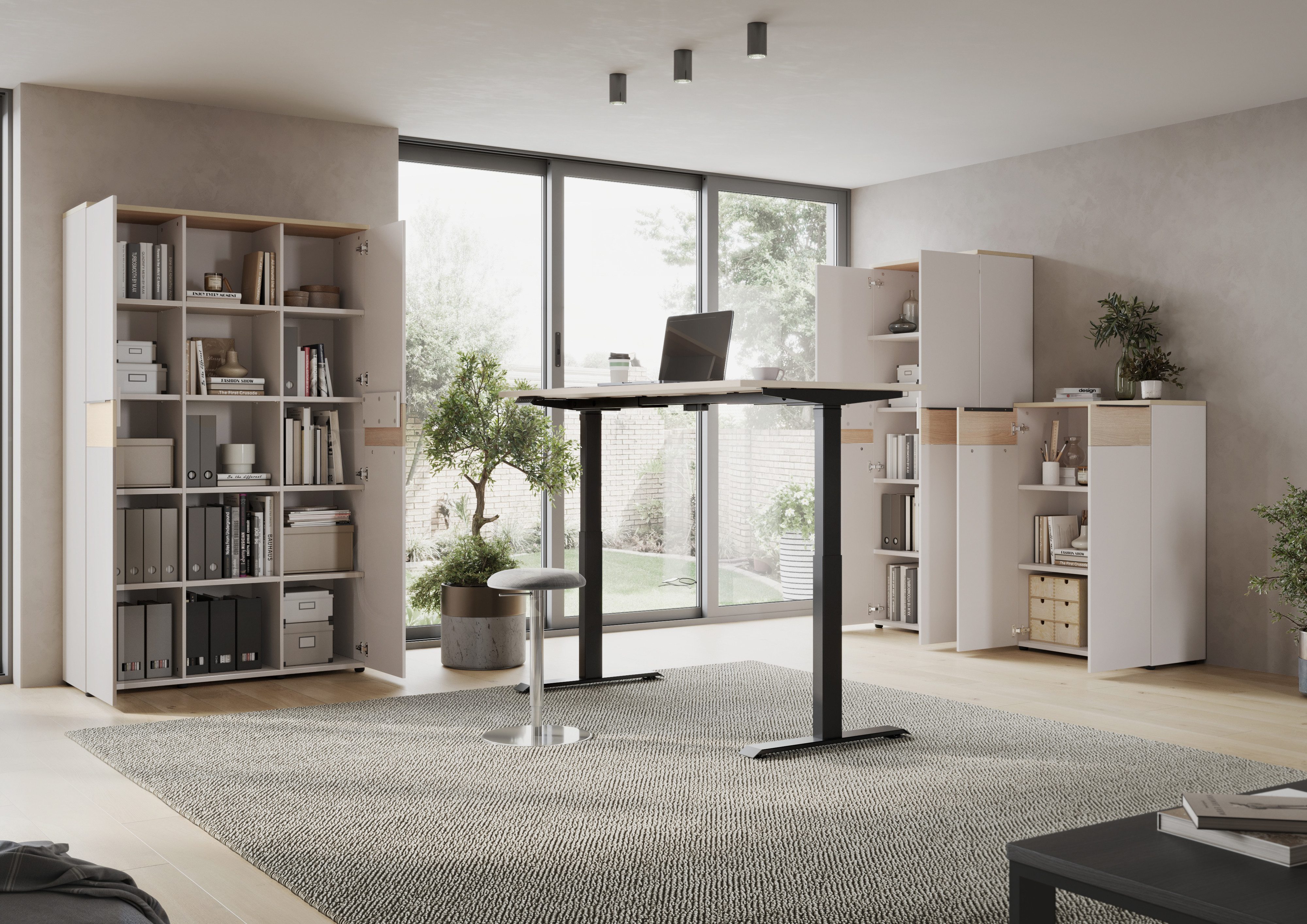 GERMANIA Schreibtisch GW-Oviedo (1-St), Bedieneinheit mit Memory-Funktion und USB-Port