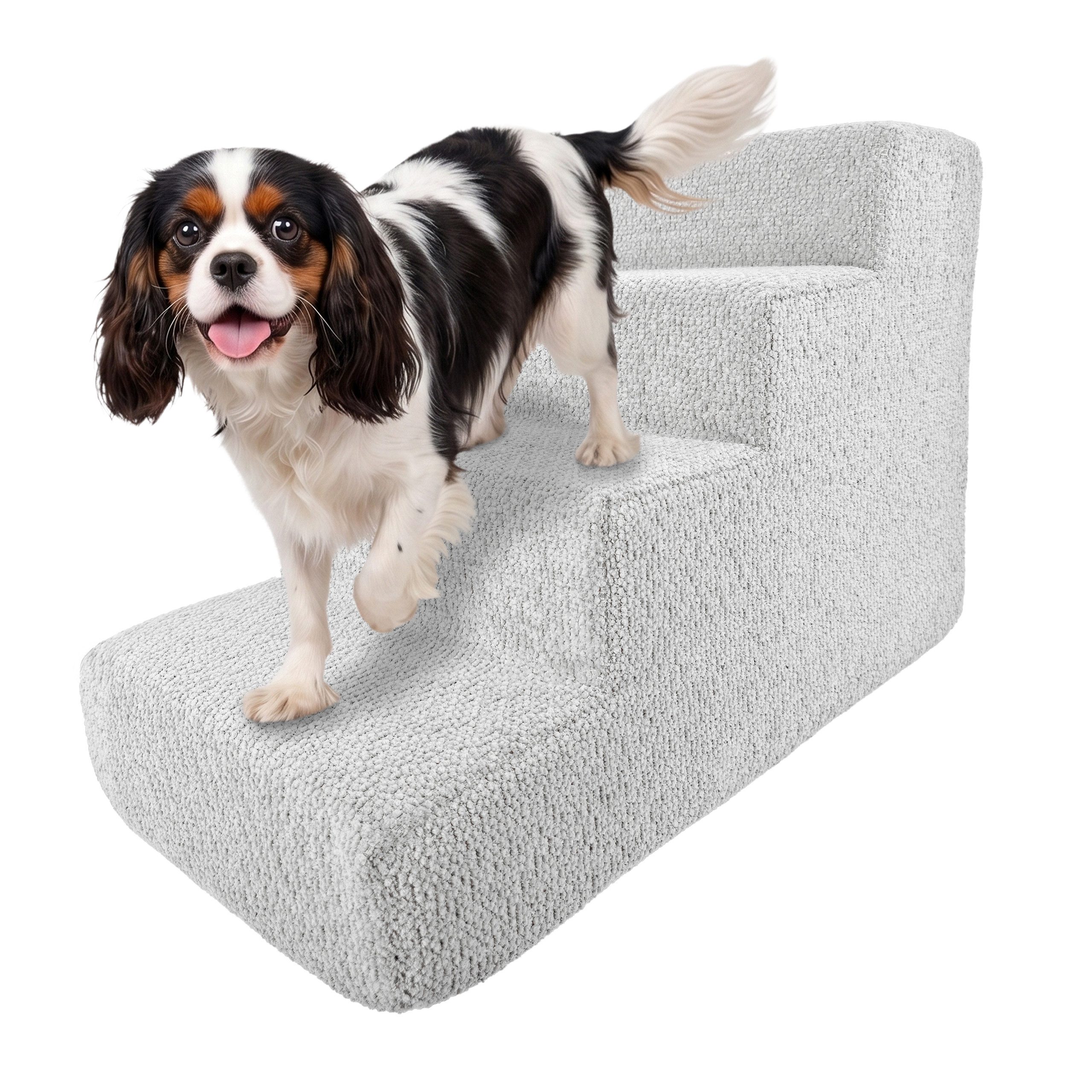 Muralo Haustiertreppe Haustiertreppe Hundetreppe für Kleine Hunde (Packung, 1-St), 4 Stufen, Belastbar bis 17 kg, Waschbar