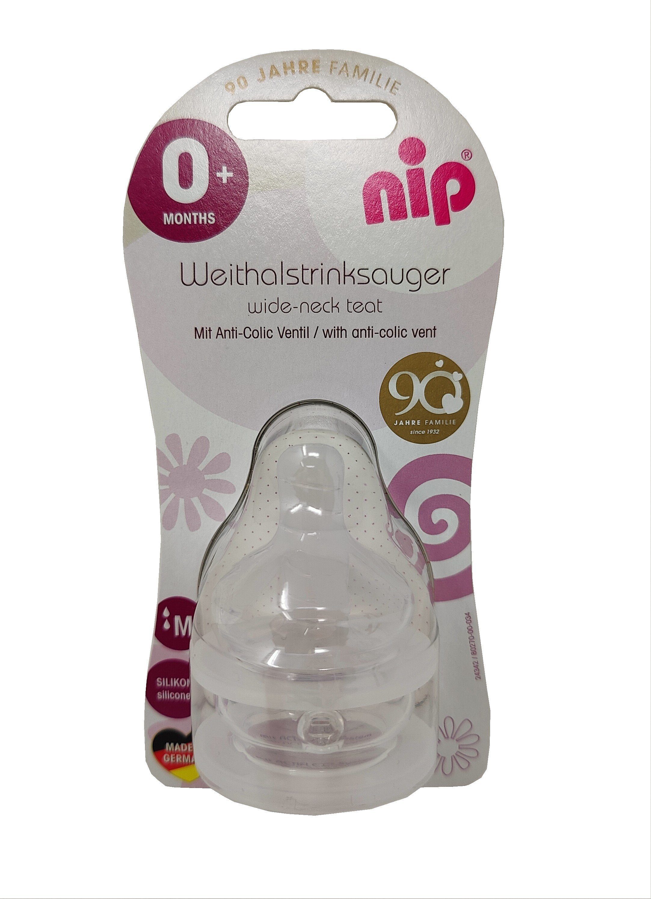 nip Flaschensauger Trinksauger Cherry Weithals Silikon