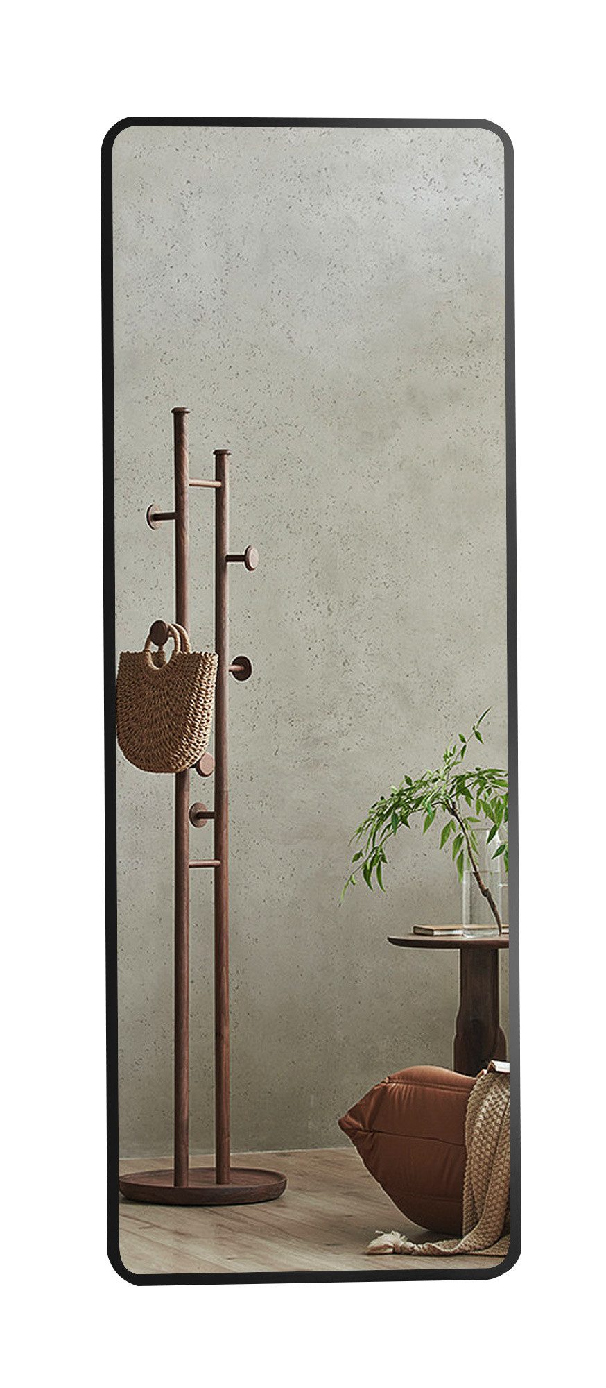 Wandspiegel Schwarz Ganzkörperspiegel Standspiegel Wandspiegel 160x40cm 140x40cm