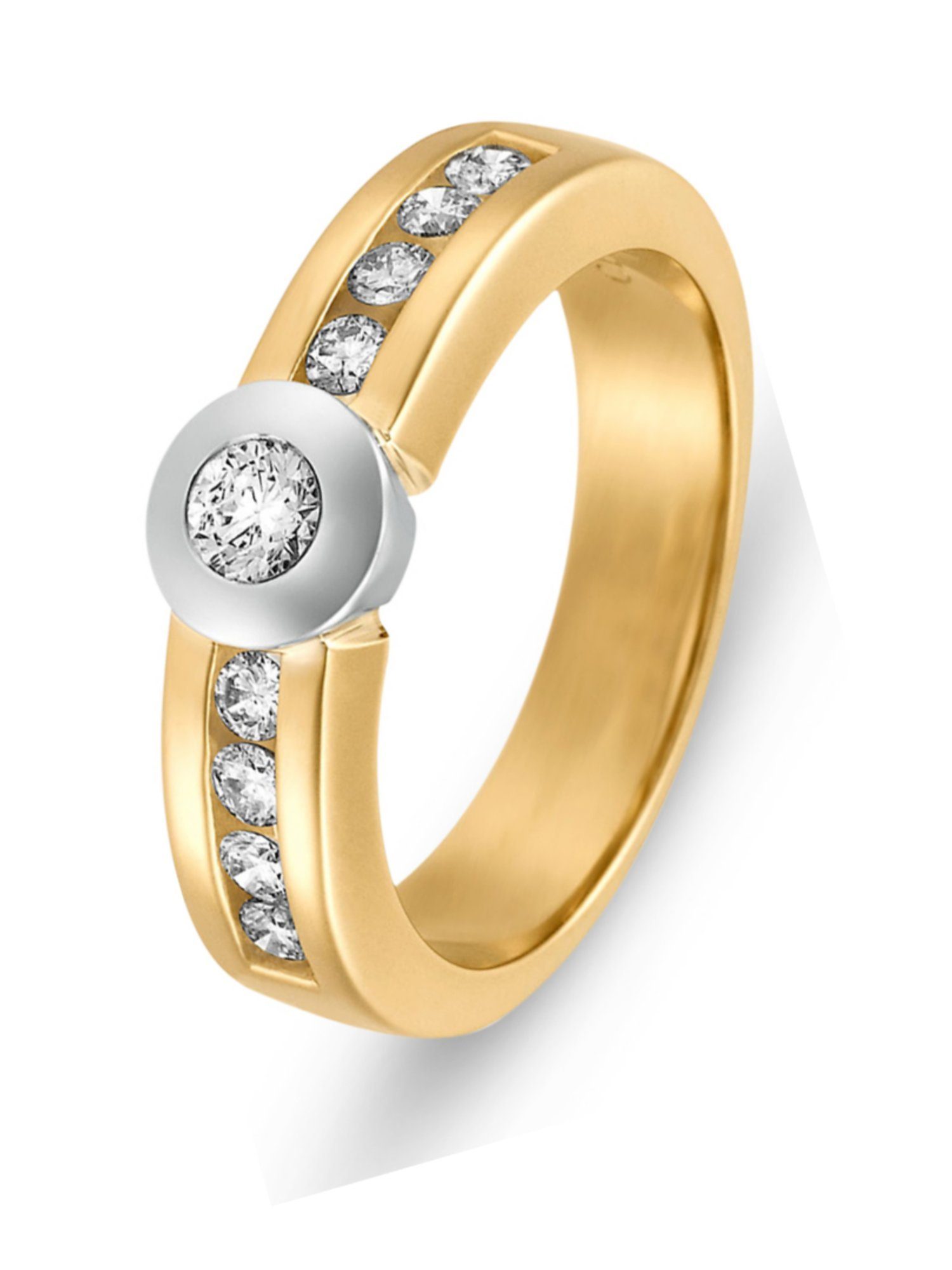 CHRIST Diamantring, mit Diamant gelb|gol...
