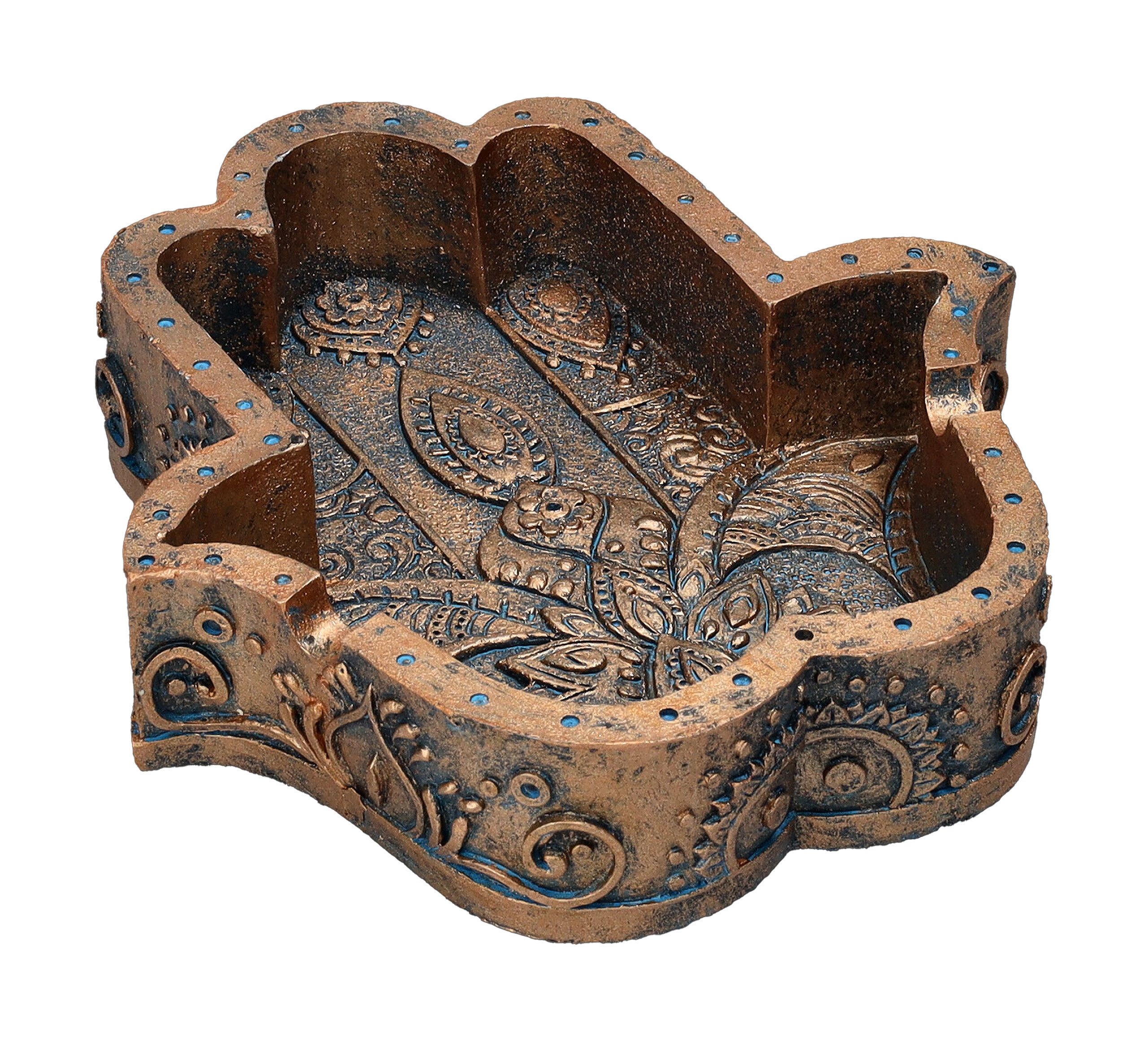 Figuren Shop GmbH Aschenbecher Aschenbecher - Hamsa Hand der Fatima - Dekoration Fantasy