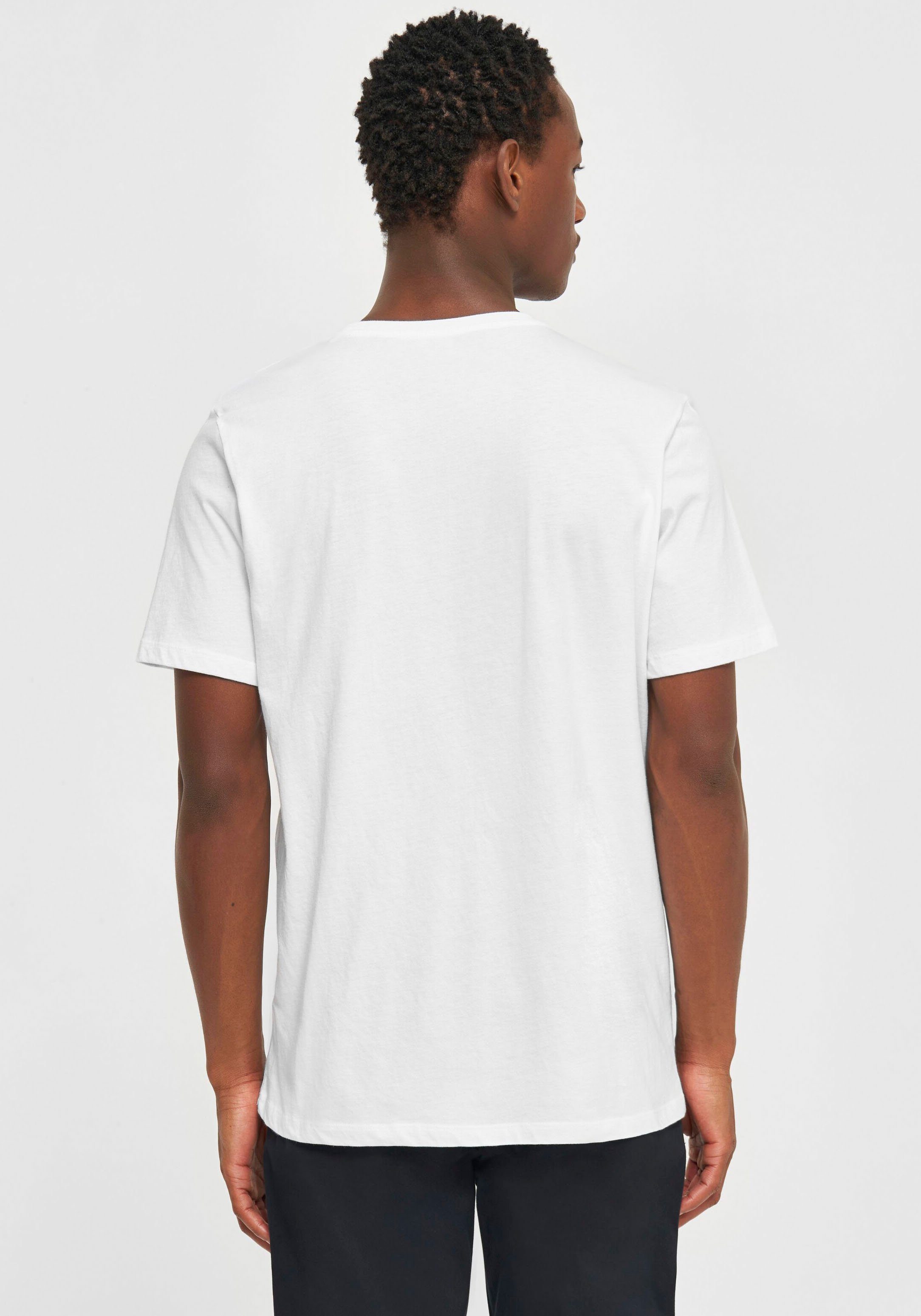 Passform gerader T-Shirt Bright Apparel Shirt in White KnowledgeCotton Basic