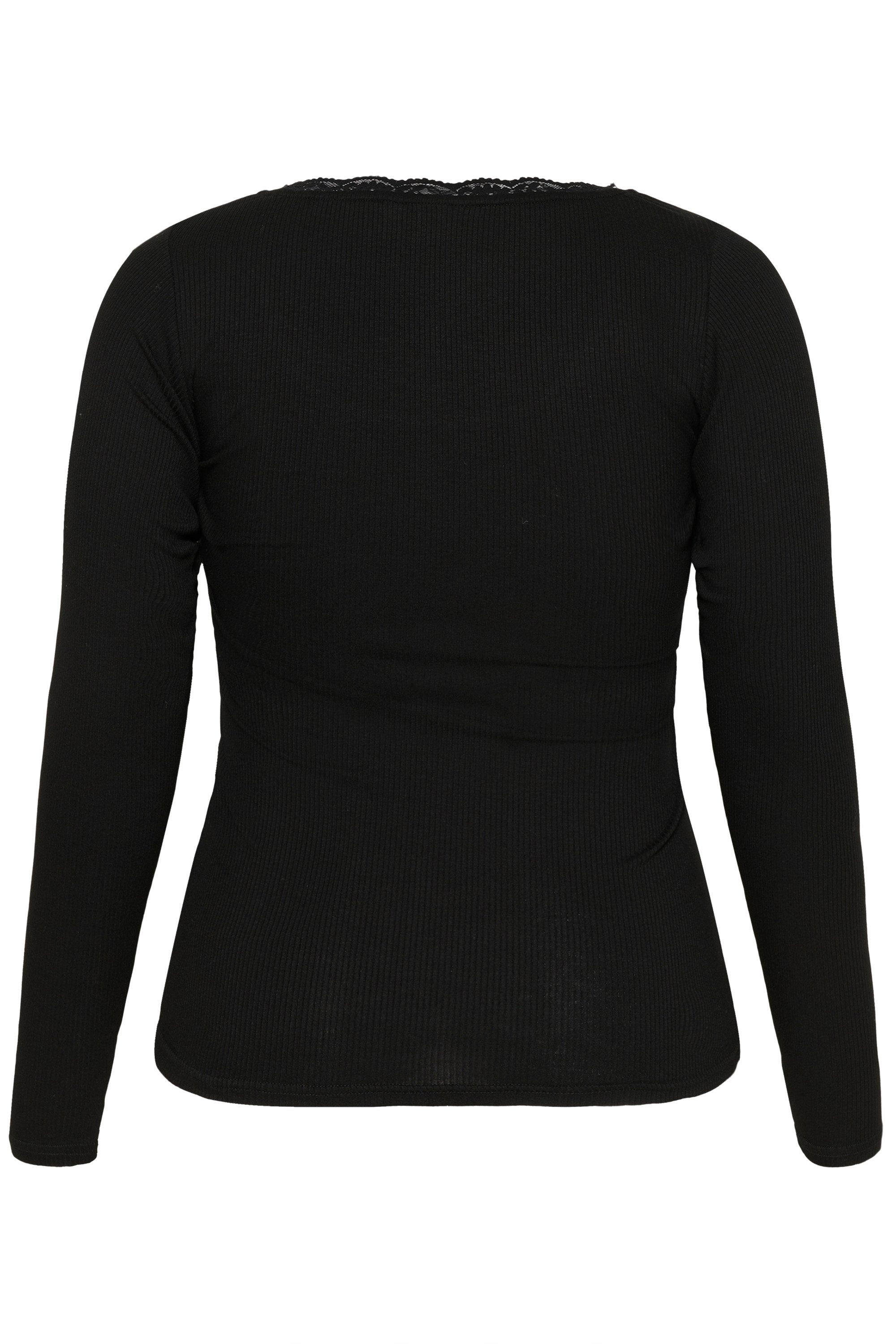 KAFFE Curve Langarmbluse Langarm-Shirt KComia Große Größen