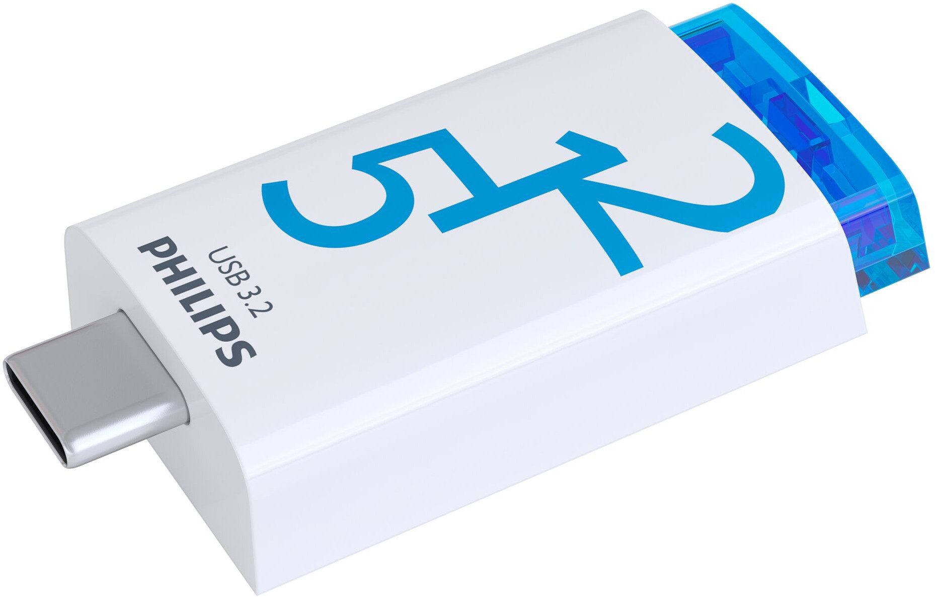 Philips USB Stick 512GB Speicherstick Click Series weiß blau Typ C USB 3.2 USB-Stick – Bild 3 von 5