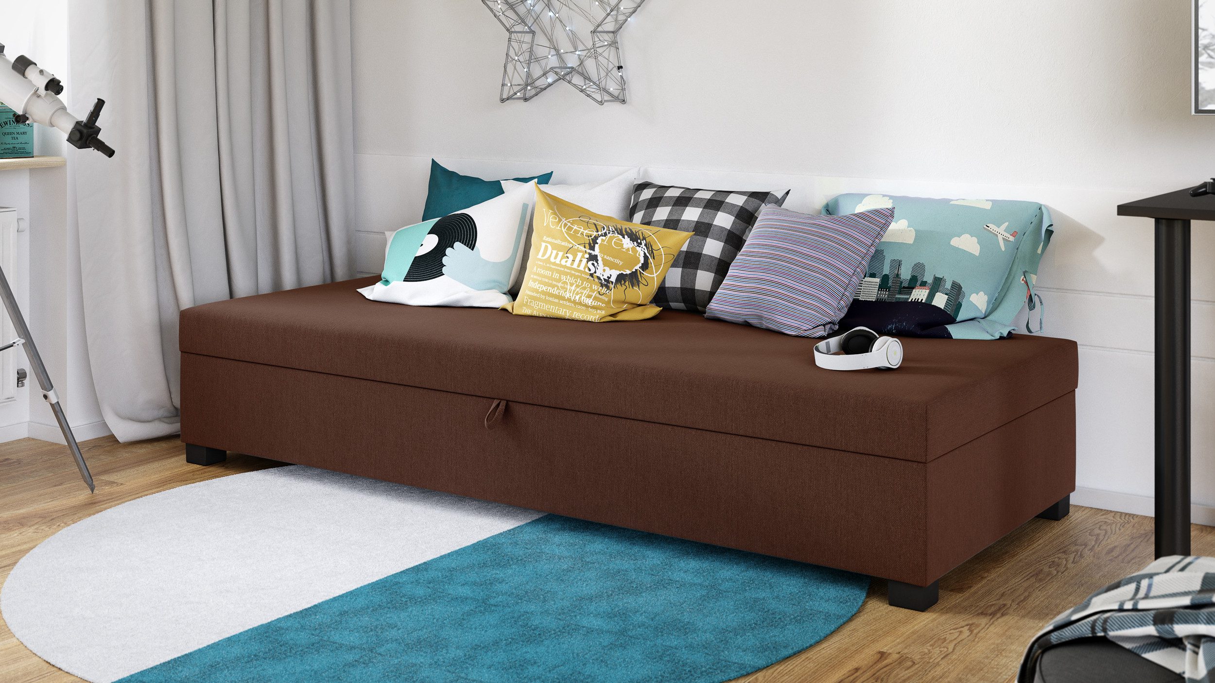 Sofnet Schlafsofa Misti I, mit Schlaffunktion und Bettkasten, Bettsofa, Couch, Kindersofa