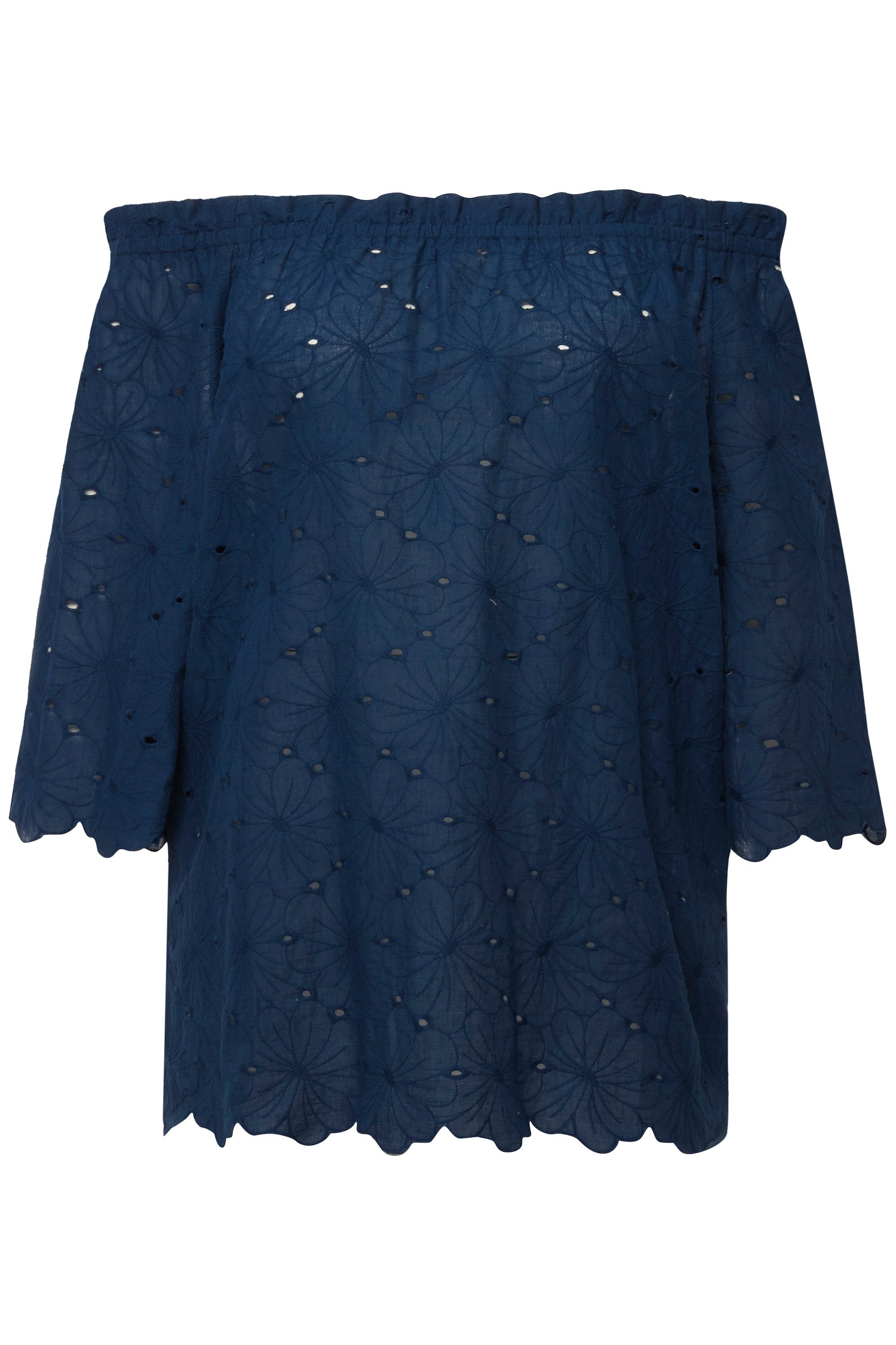 Ulla Popken Tunika Carmenbluse schulterfrei A-Linie günstig online kaufen